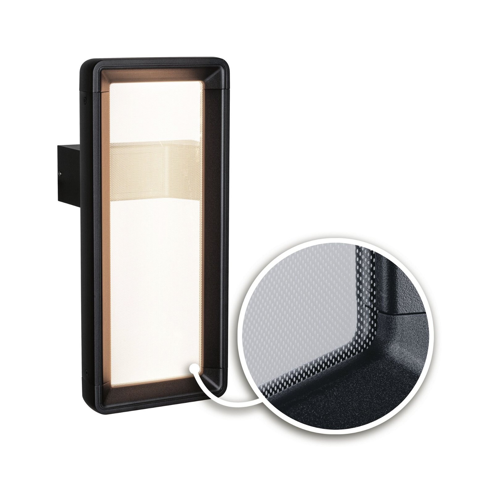 Paulmann LED Außen-Wandleuchte »Reana IP44 176x107mm 3000K 2x3W 2x130lm 230V Anthrazit Metall«, 2 flammig, Bewegungsmelder mit Hochfrequenz-Sensor