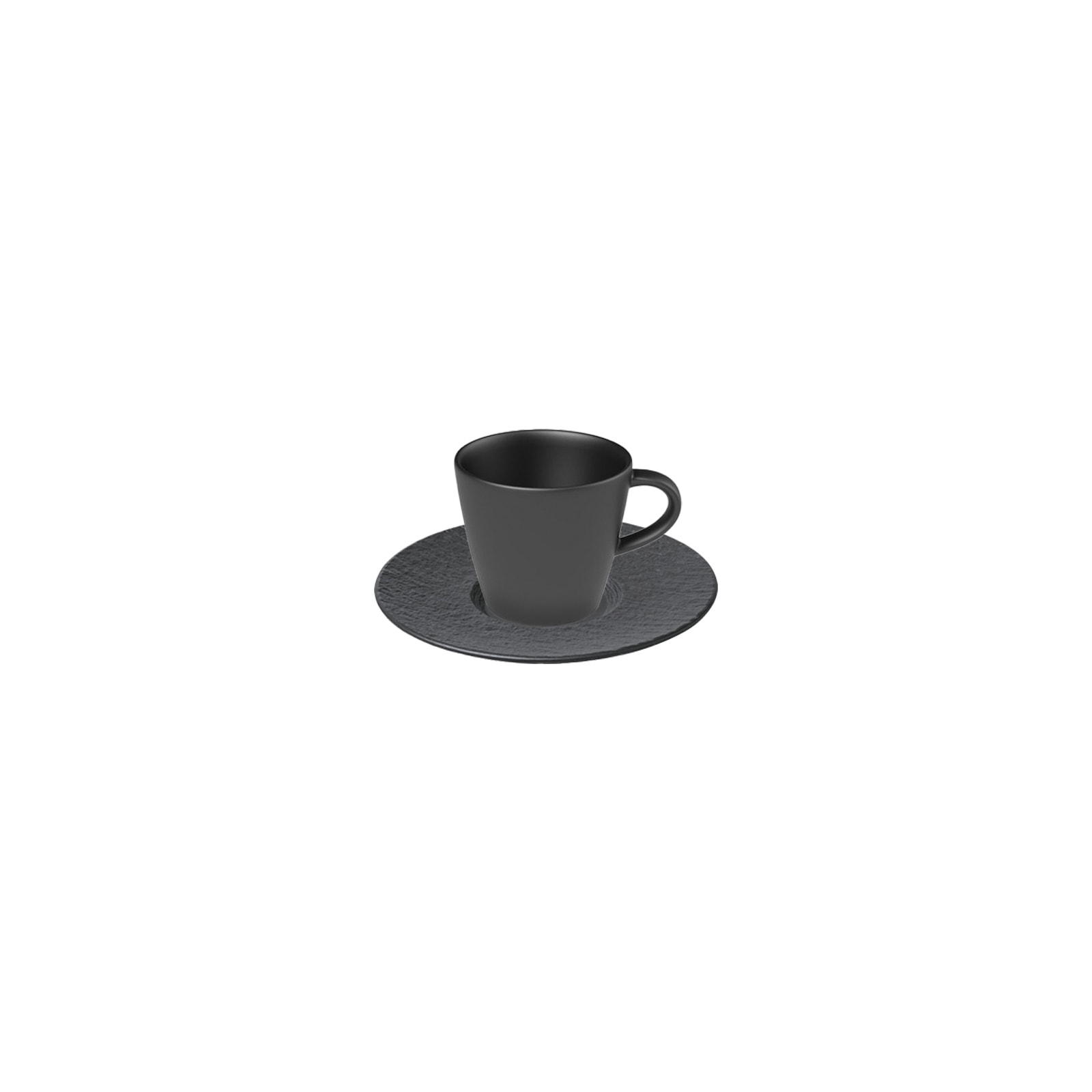 Villeroy & Boch Geschirr-Set »Kaffeeservice Manufacture Rock 12er Set schwarz« Spülmaschinengeeignet, Mikrowellenfest