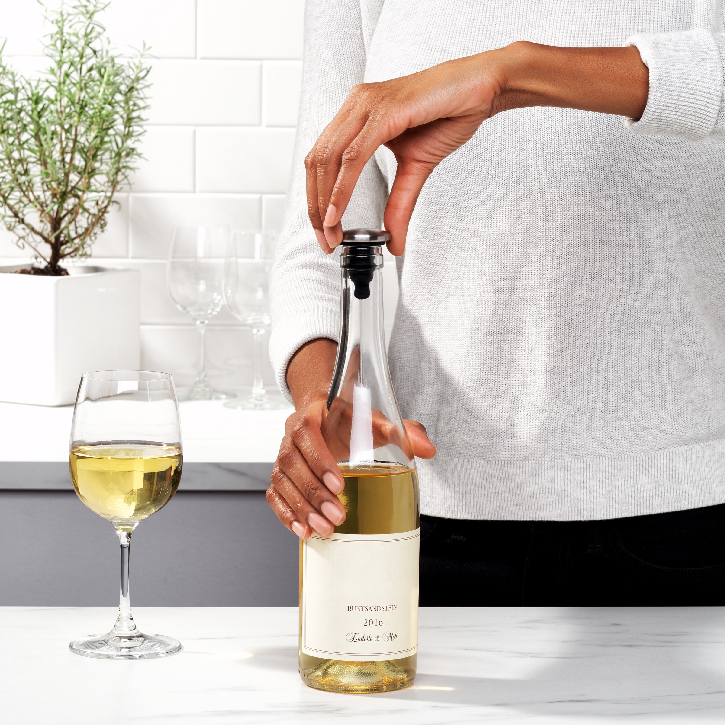 OXO SteeL Flaschenverschluss Edelstahl/Kunststoff