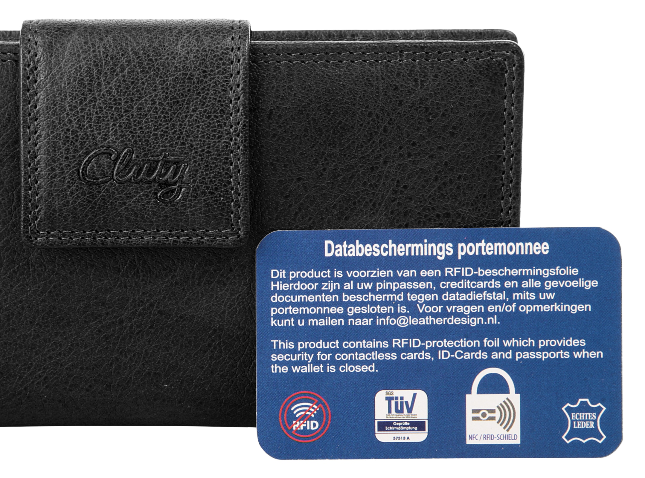 Cluty Geldbörse, echt Leder