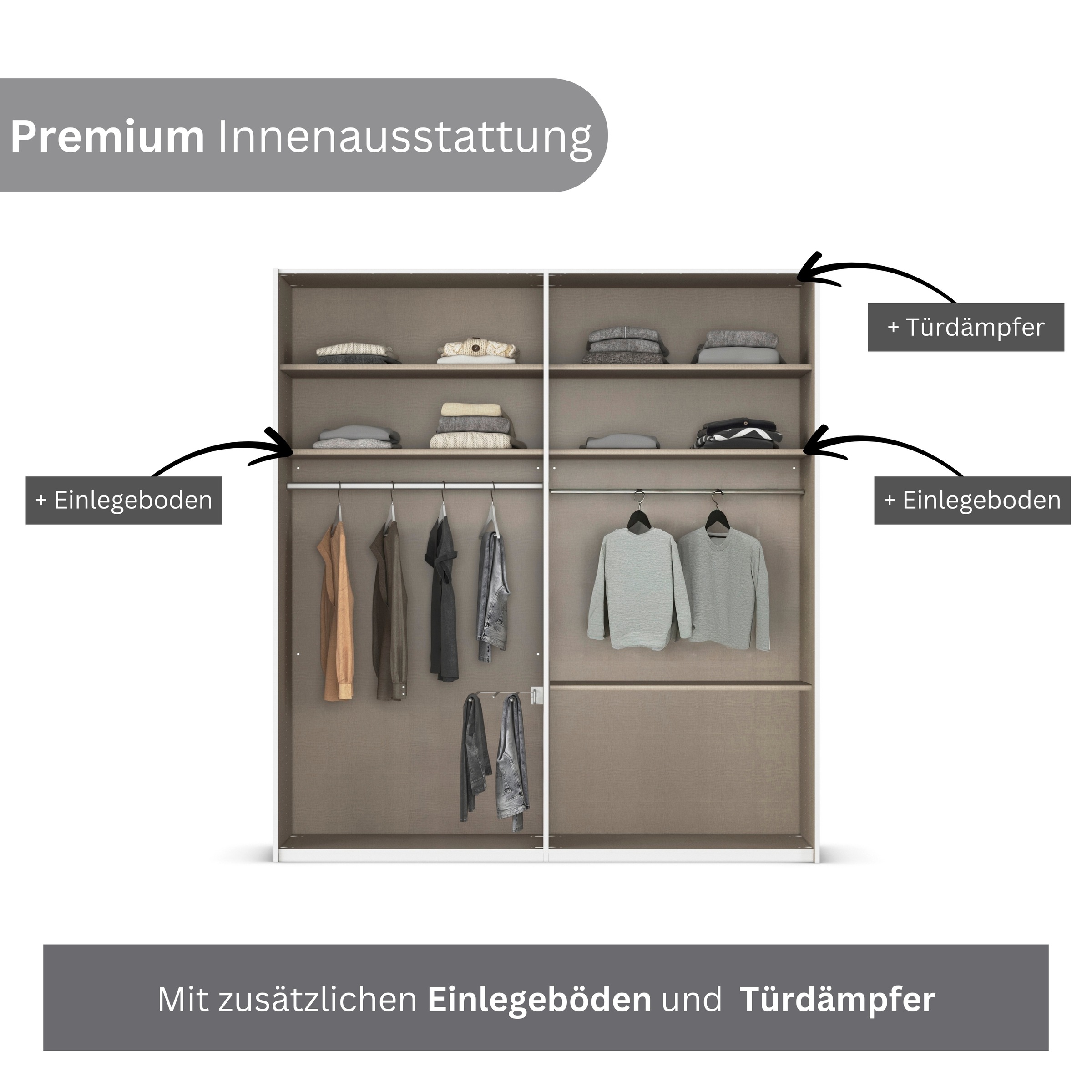 rauch Kleiderschrank »Marlene«, (in 3 verschiedenen Ausstattungen BASIC/CLASSIC/PREMIUM), in 3 Breiten 91/136/181 cm im Landhaus-Stil MADE IN GERMANY