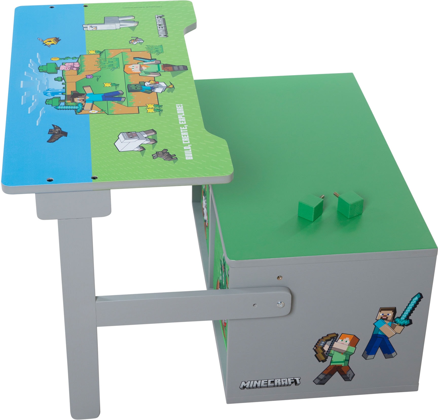 Phoenix Sitzbank »Minecraft Spielbank« 3 Stk. tlg. umklappbar zu einer Spielebank mit Tisch