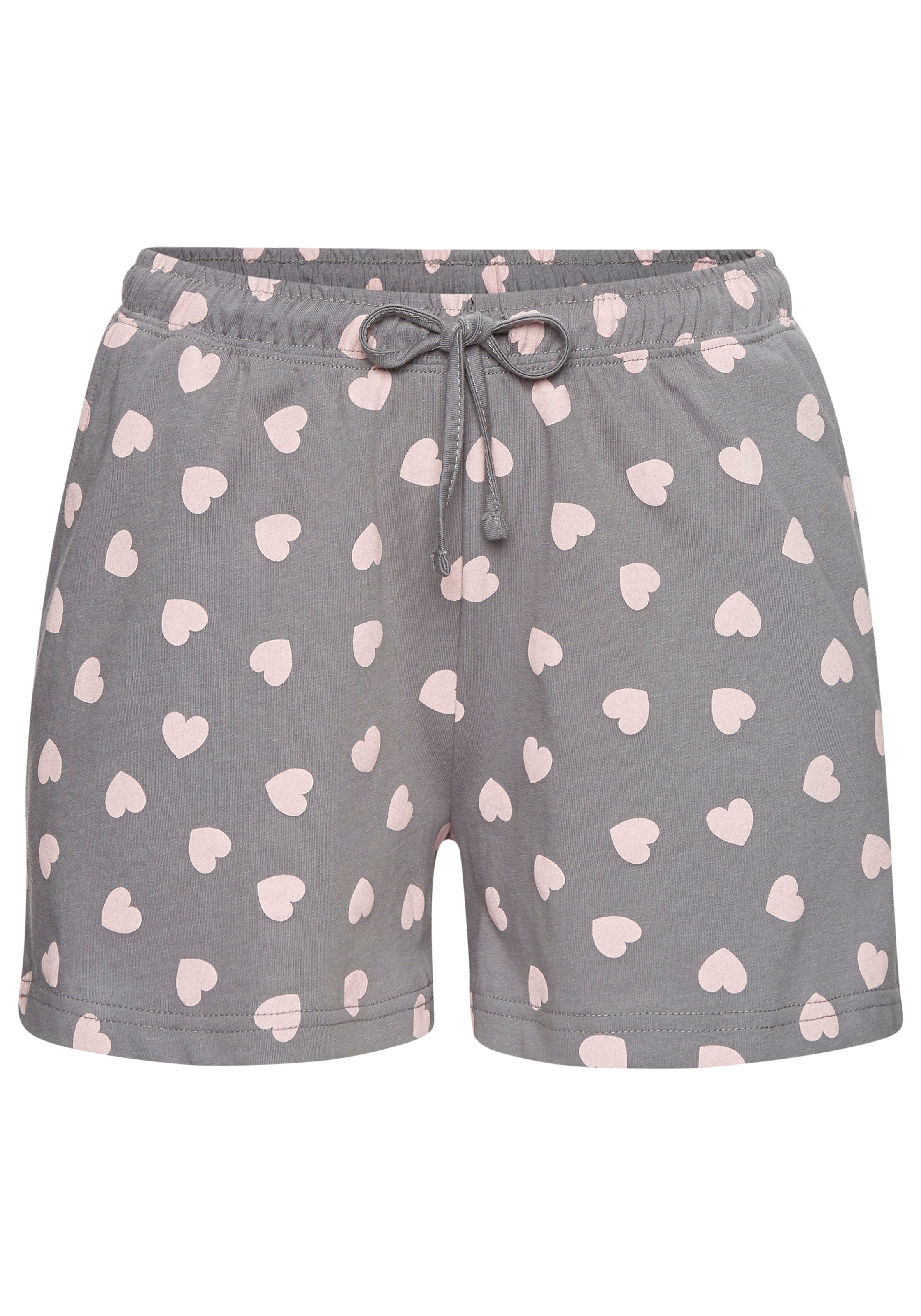 Vivance Dreams Pyjama Spar-Set, 2er Pack, 4 tlg. mit süßem Herzmuster