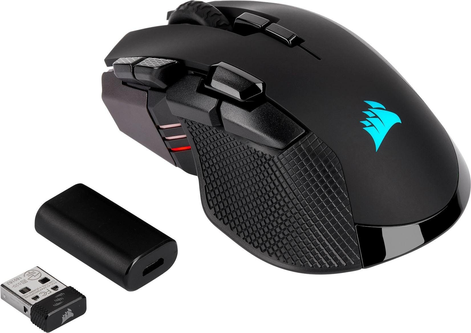 Corsair Gaming-Maus »IRONCLAW RGB WIRELESS Rechargeable«, Bluetooth-kabelgebunden, 1 MHz