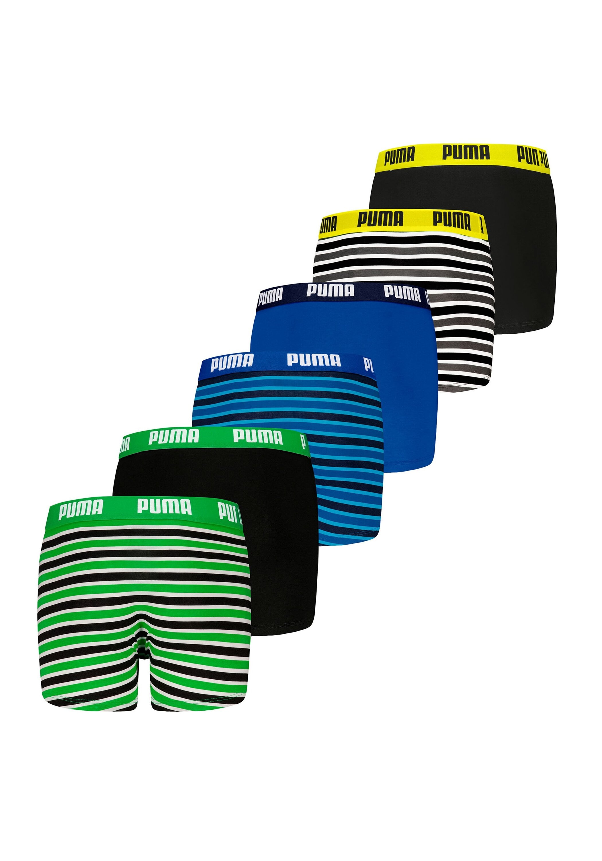 PUMA Boxershorts »Boxershort Everyday Striped Boxers ECOM 6P 6er Pack«