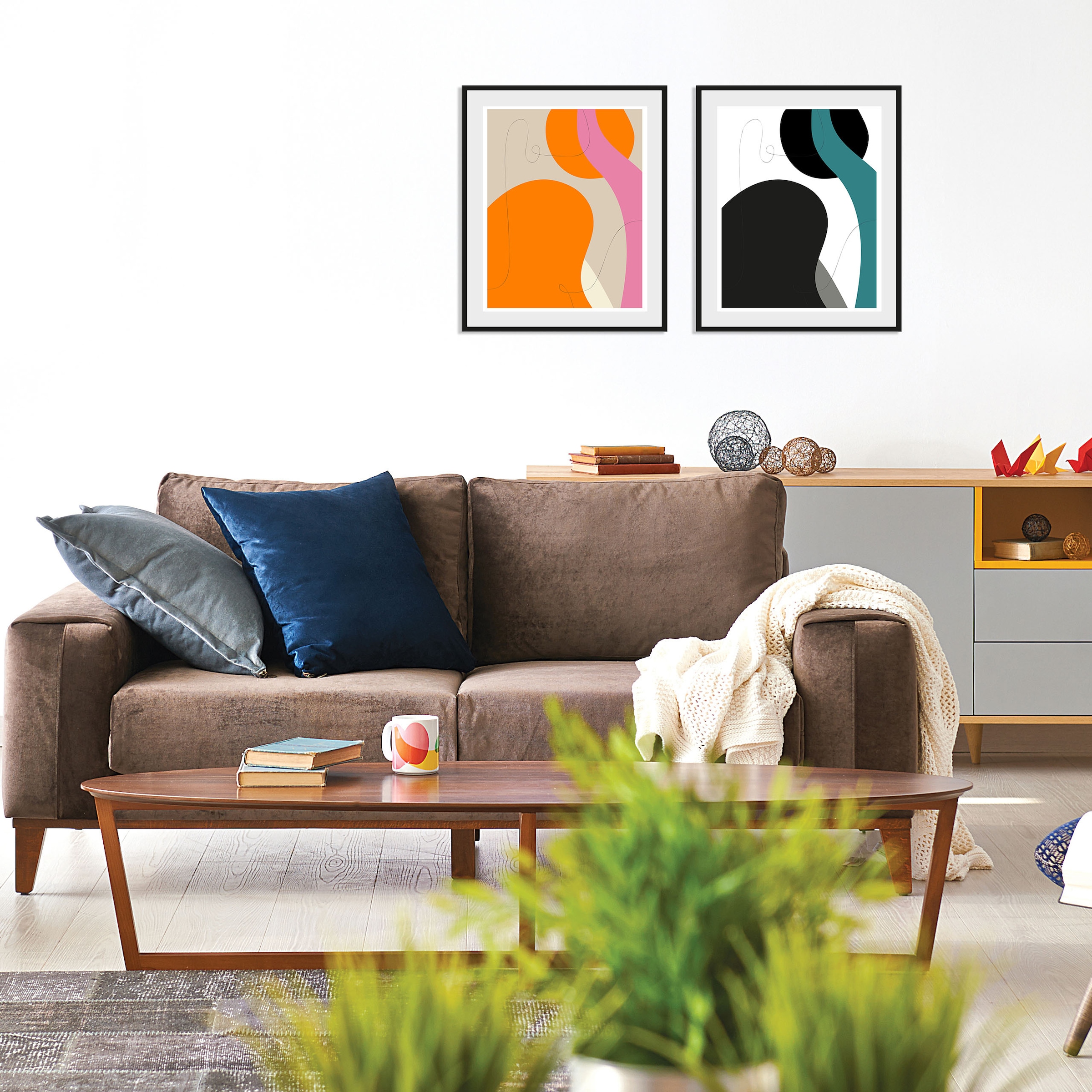 LeGer Home by Lena Gercke Bild »Denise« Abstrakt | Figuren | Gemälde | Kunst 1 Stk. tlg. HD Premium Poster-Druck inkl. Holzrahmen