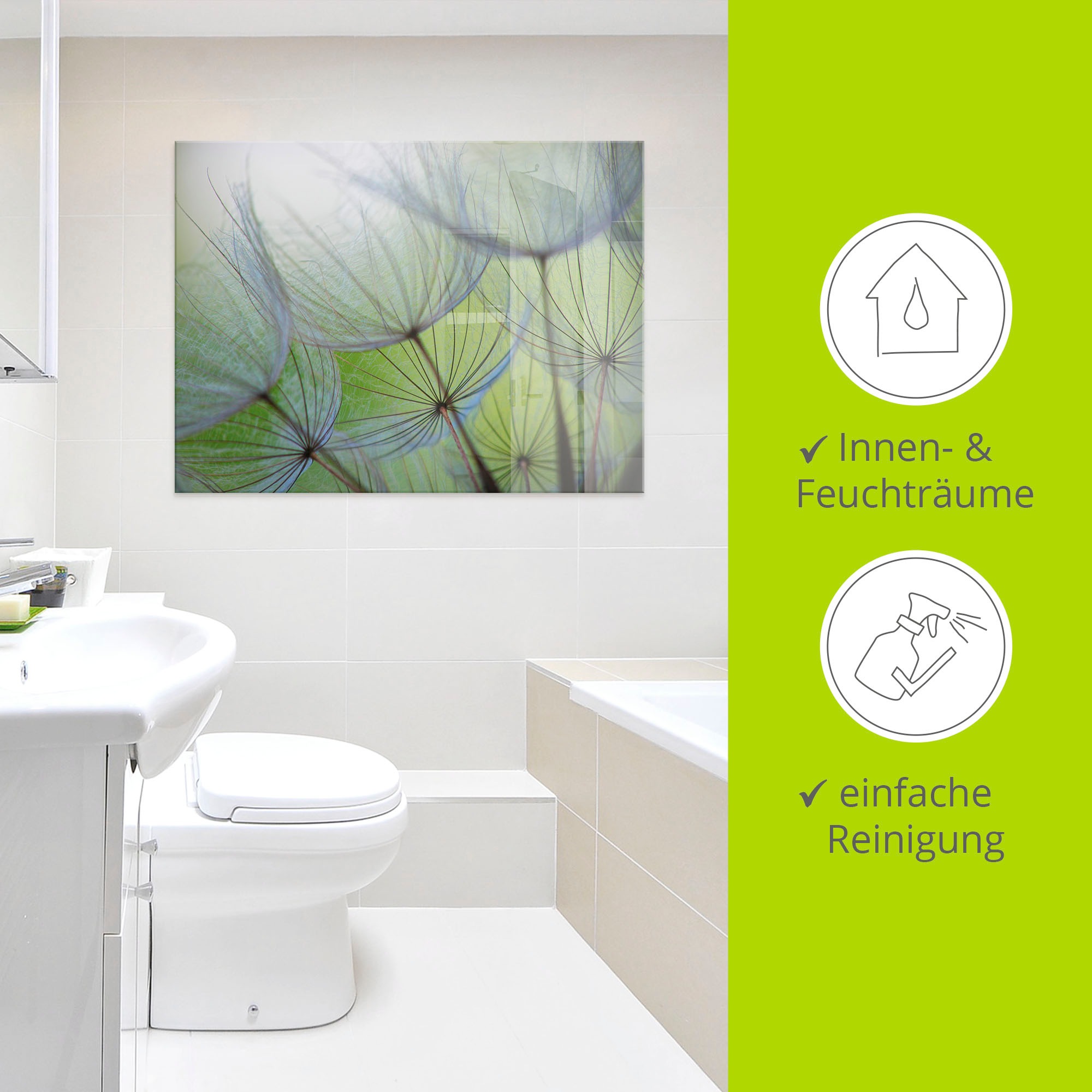 Artland Glasbild »Pusteblumen-Samen II« Blumen 1 Stk. tlg. in verschiedenen Größen