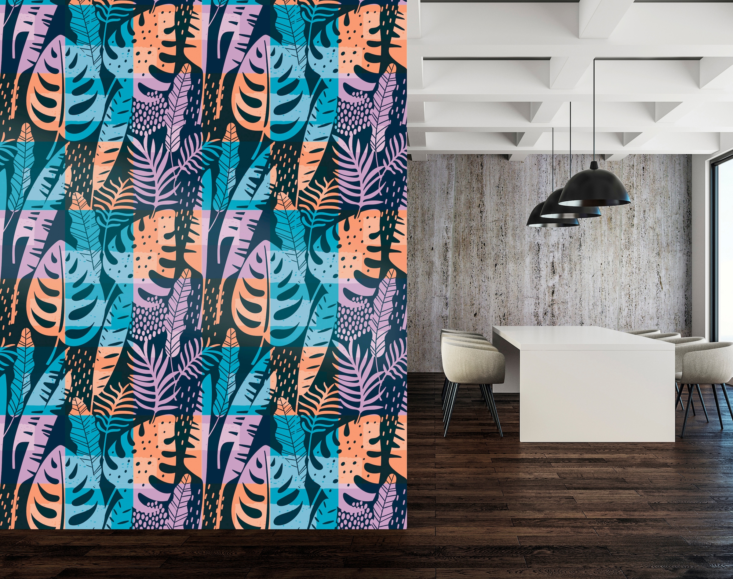 queence Vinyltapete »Kerry« Motiv | bedruckt | botanisch | floral | gemustert | natürlich glatt 90x250cm, selbstklebend, kinderleichte Anbringung, , Sticker