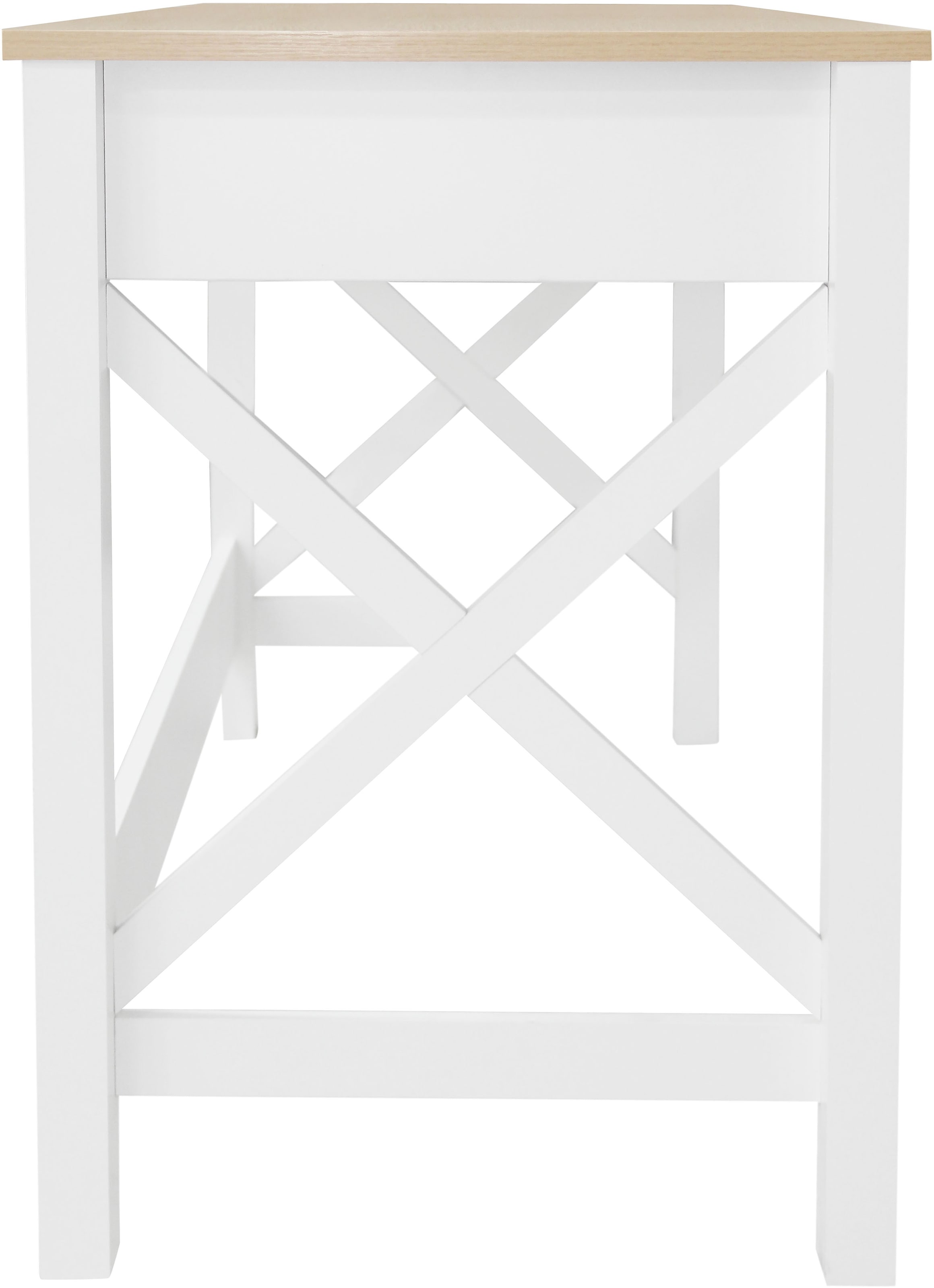 Home affaire Schreibtisch »Silba«, 2 Schubladen, Landhausstil, Home Office, Breite 100 cm
