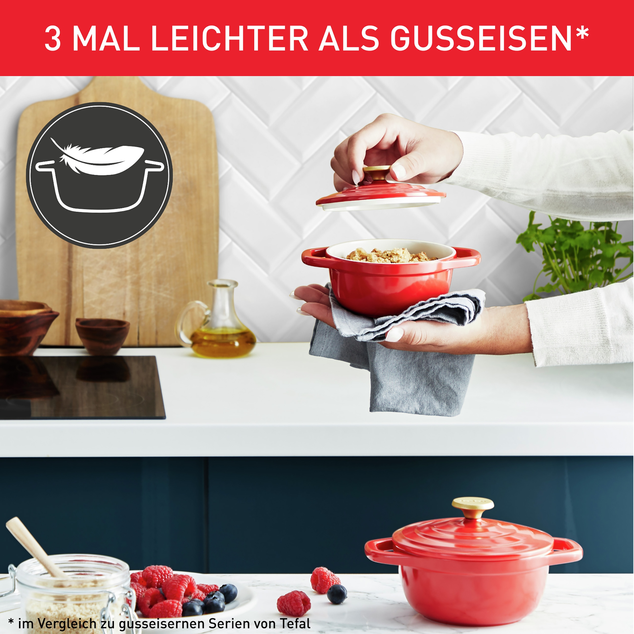Tefal Topf-Set »Air« Set, 4 Stk. tlg. Aluminiumguss