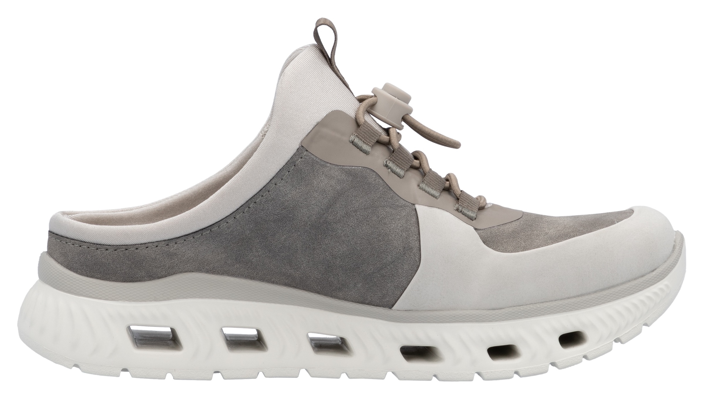 RIEKER Sport Clog, Schlupfschuh, Sabot, Sneaker mit aufgesetztem Schnellverschluss