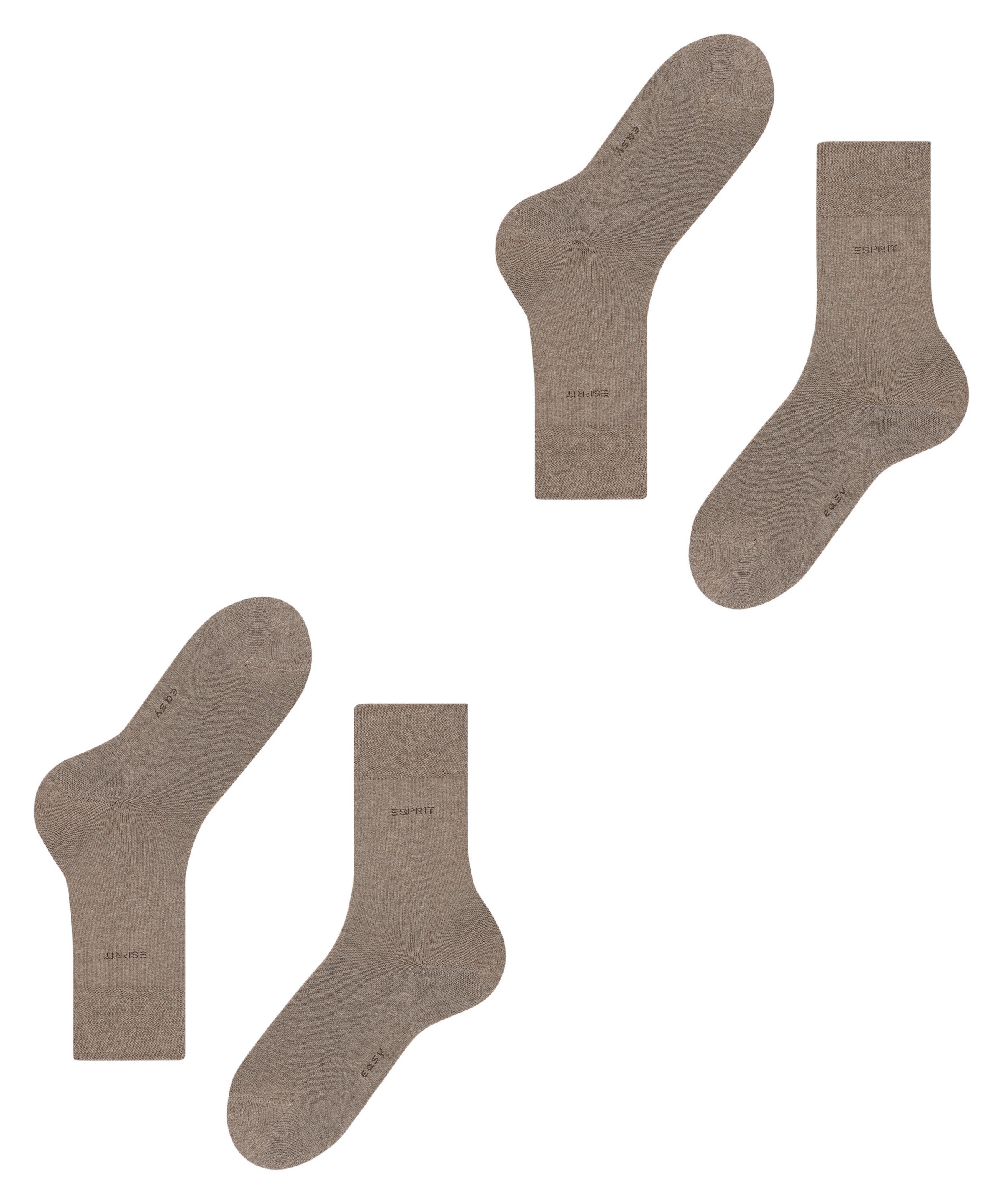 Esprit Socken »Basic Easy«, (2 Paar), breiter Komfortbund, Doppelpack