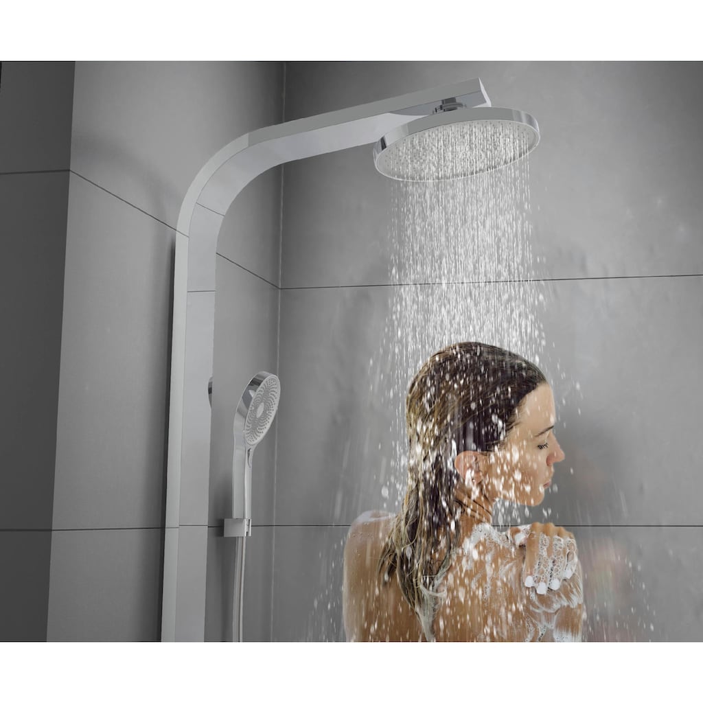 Schütte Duschsäule »SAMOA RAIN«, (in verschiedenen Ausführung erhältlich), Regendusche mit Thermostat und Glasablage, Handbrause mit 3 Funktionen