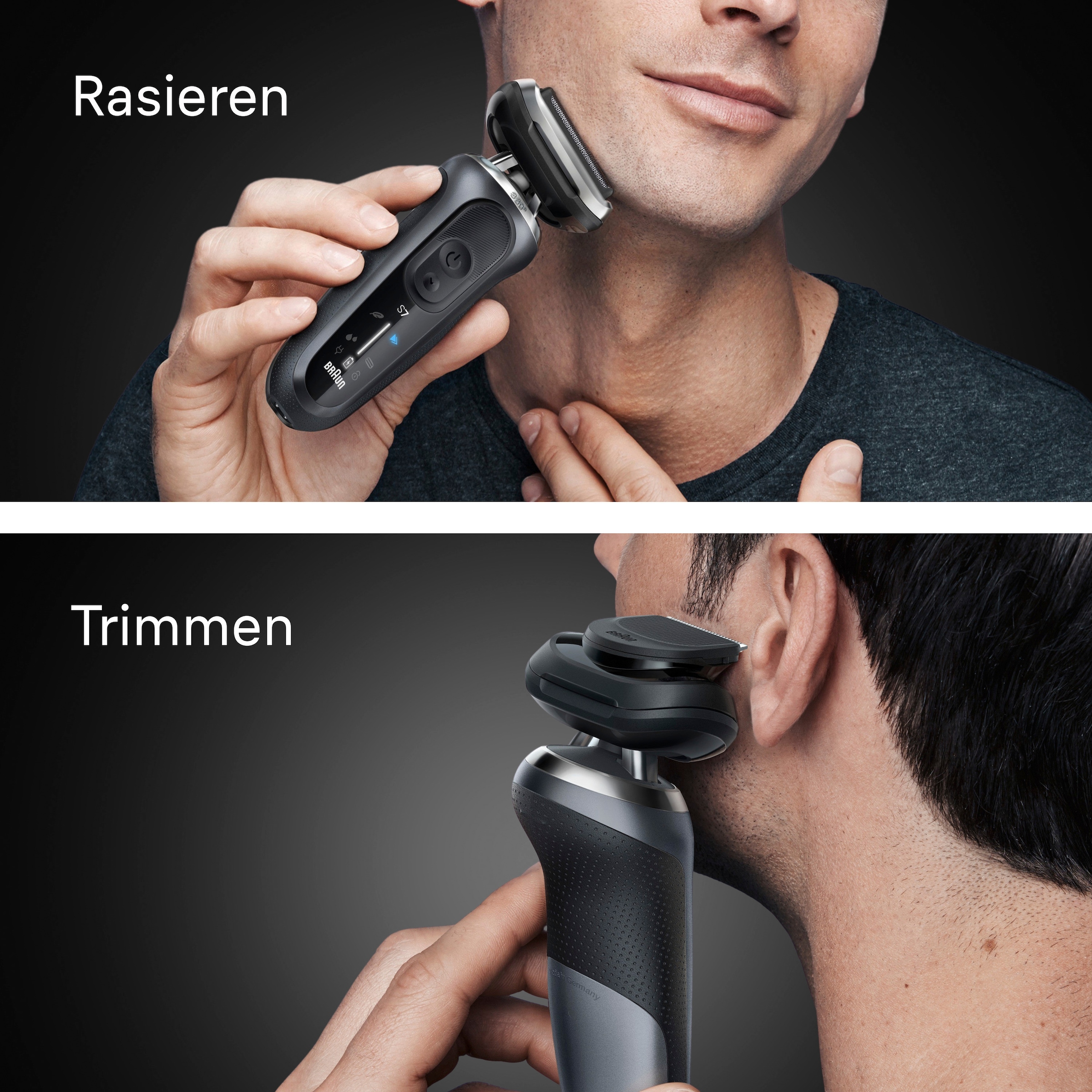 Braun Elektrorasierer »Series 7 72-G1200s«, 1 St. Aufsätze, Bis zu 60 Min, Präzisionstrimmer-Aufsatz, 100% wasserdicht