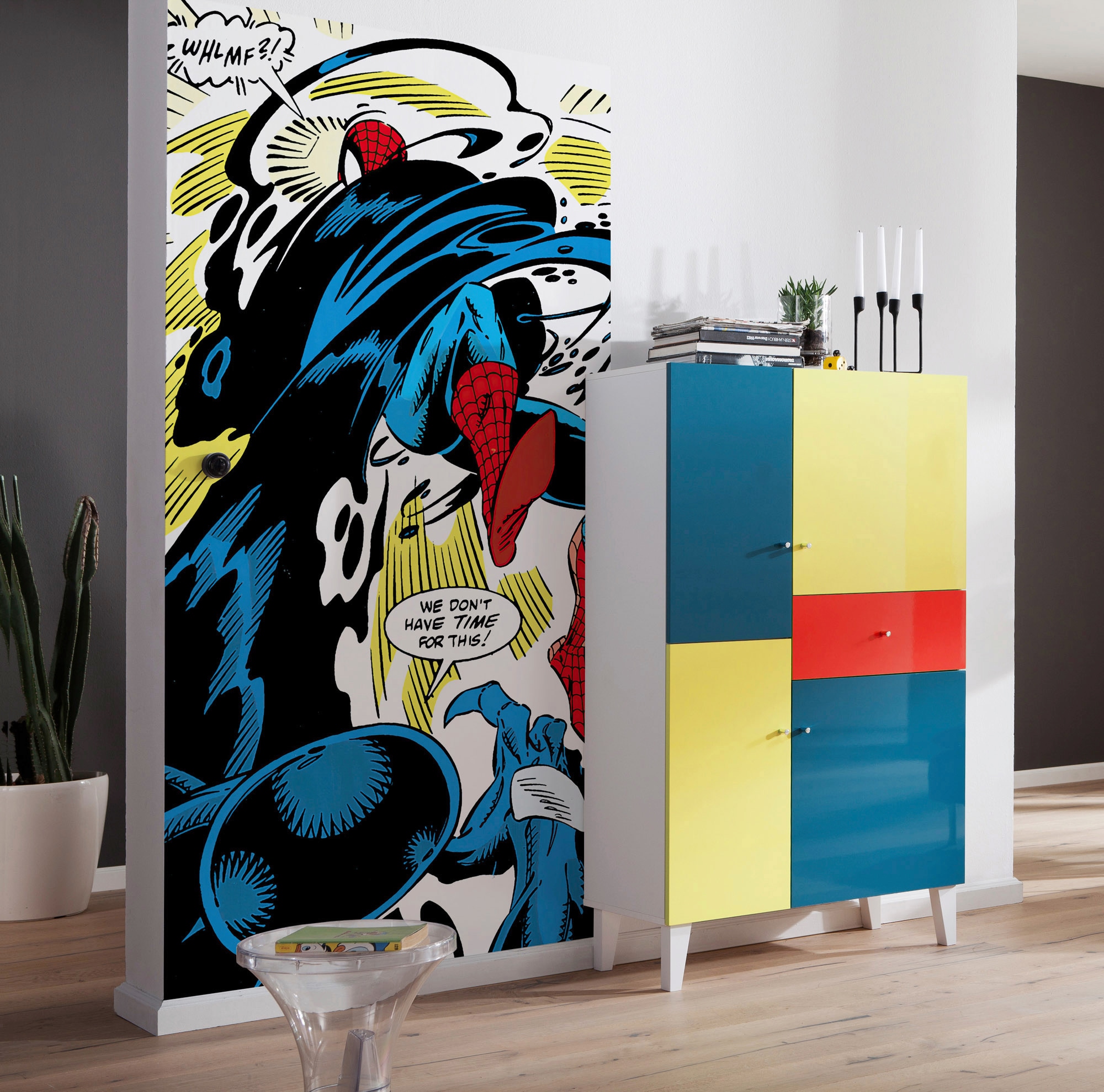 Komar Vliestapete »Digitaldruck Vlies -  Spider-Man Retro Comic - Größe 100 x 200 cm« bedruckt glatt Kinderzimmer