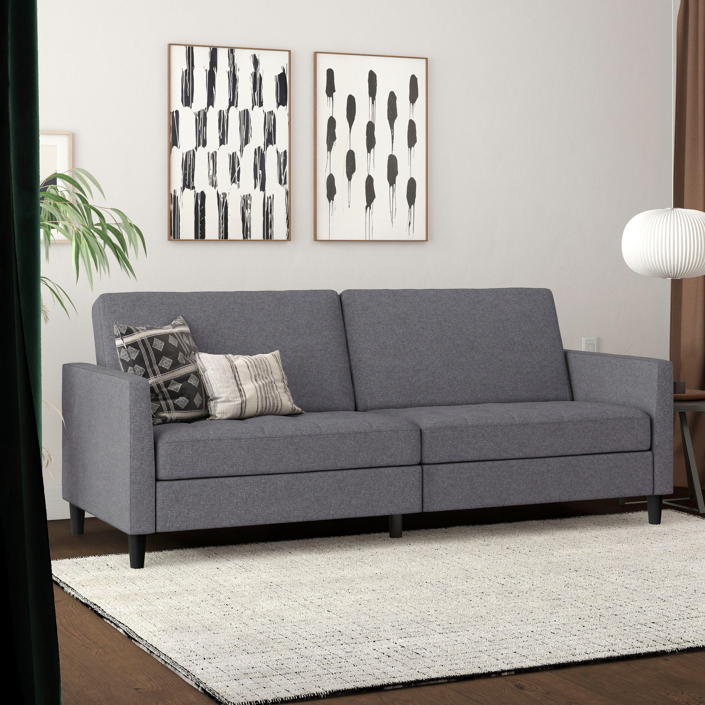 Dorel Home 3-Sitzer »Presley«, Sofa mit Bett-Funktion und verstellbarer Rückenlehne