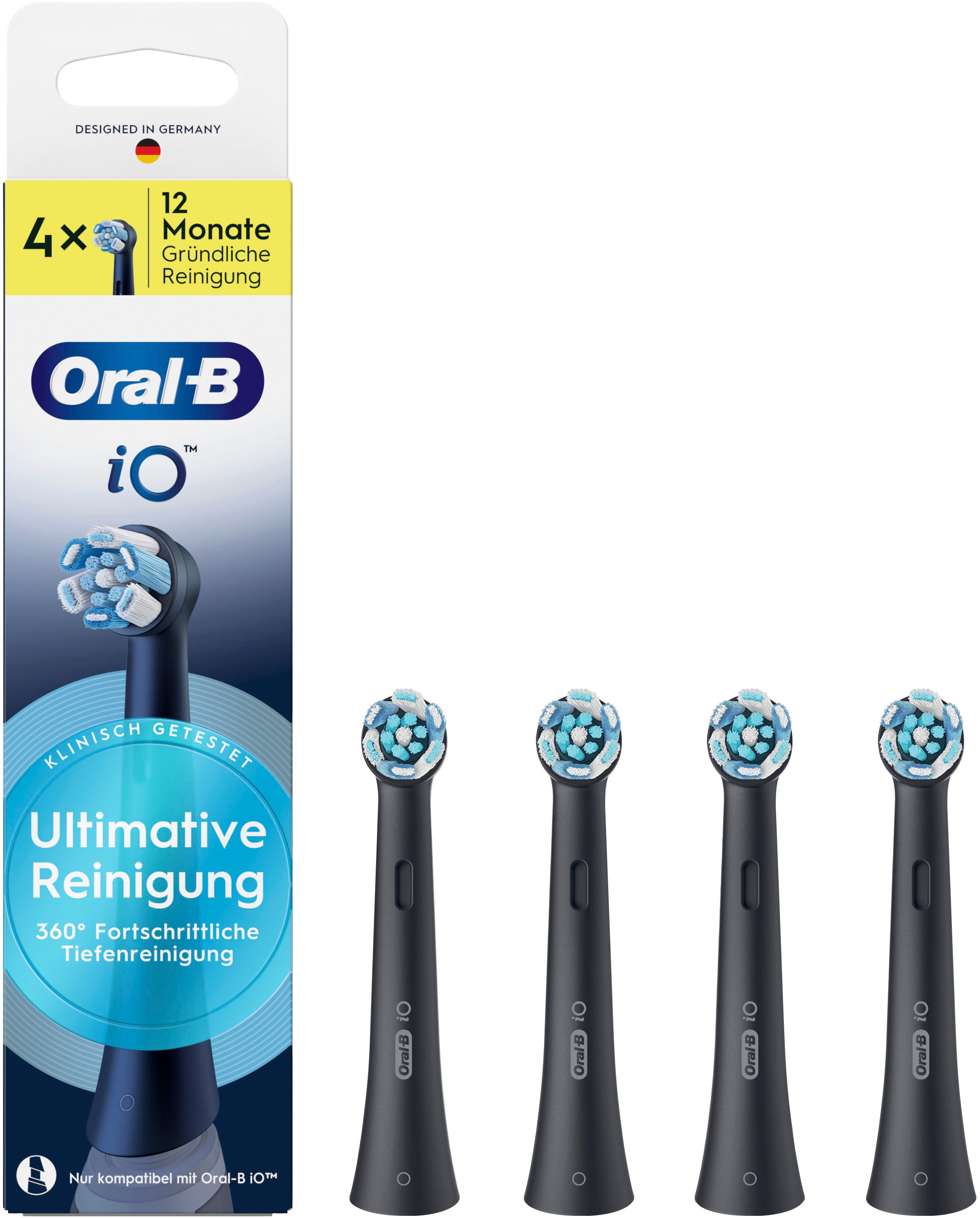 Oral-B Elektrische Zahnbürste »iO 10«, 5 St. Aufsteckbürsten, Magnet-Technologie, iOsense, 7 Putzmodi, Farbdisplay & Lade-Reiseetui