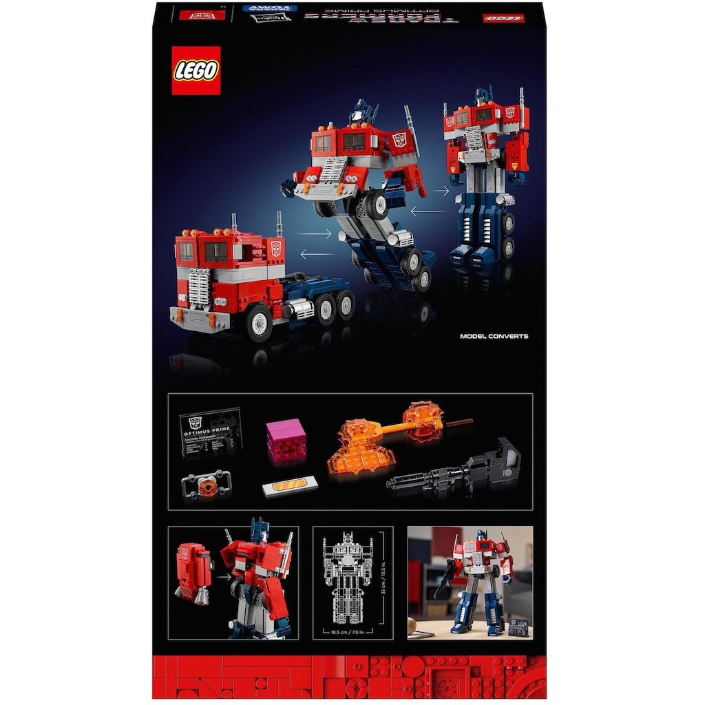 LEGO® Konstruktionsspielsteine »Optimus Prime (10302), LEGO® Icons«, (1508 St.), Made in Europe