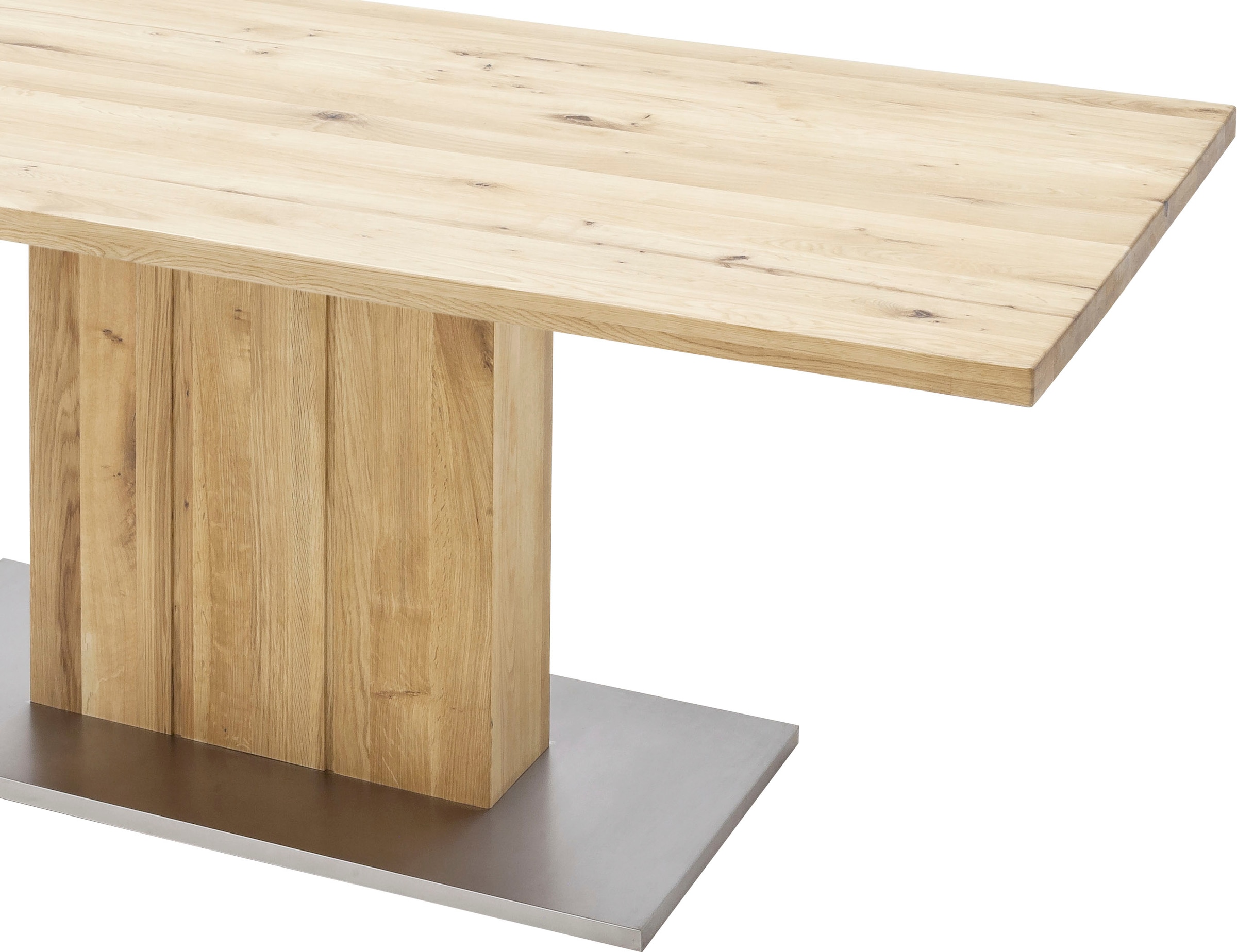 MCA furniture Esstisch »Greta«, Esstisch mit Baumkante, gerader Kante oder geteilter Tischplatte