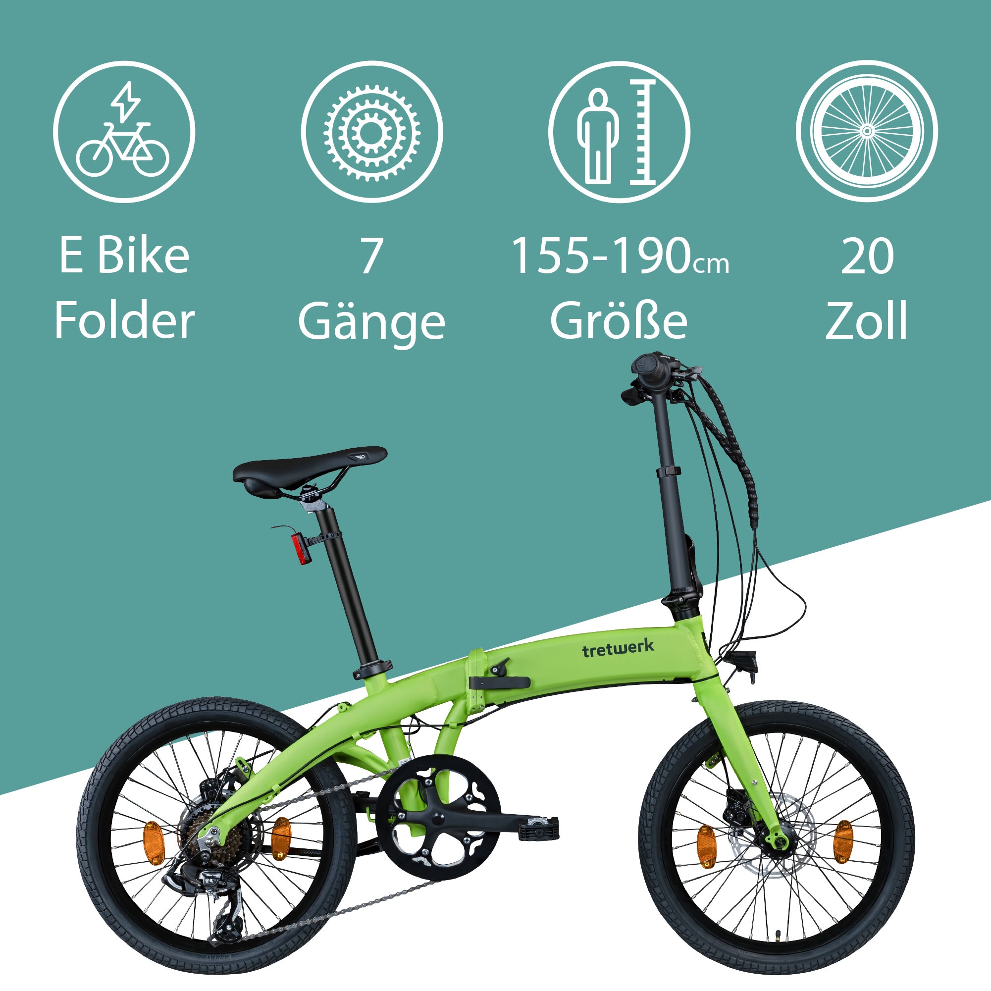 Tretwerk »Akimbo Plus« 7 Gang Shimano Tourney Schaltwerk Kettenschaltung Heckmotor 250 W Pedelec, Elektrofahrrad für Damen und Herren