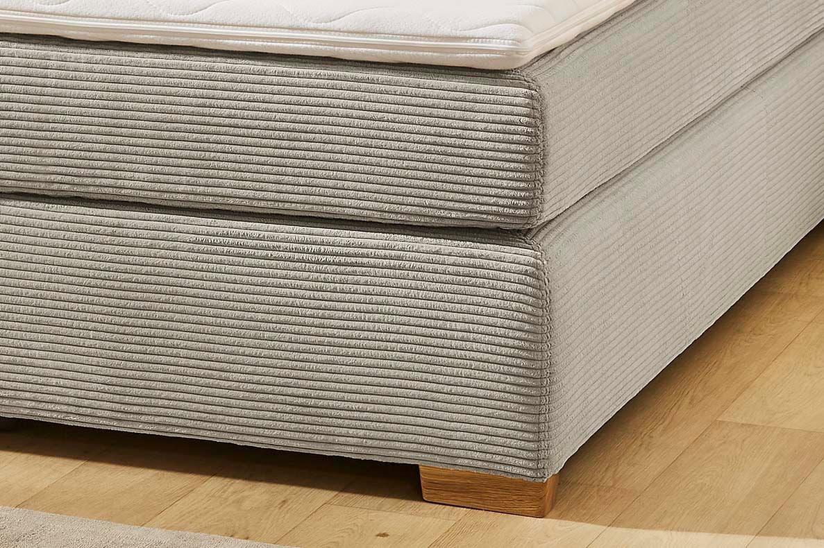 Jockenhöfer Gruppe Boxspringbett Romy, Cordstoff, 7-Zonen-TTFK-Matratze