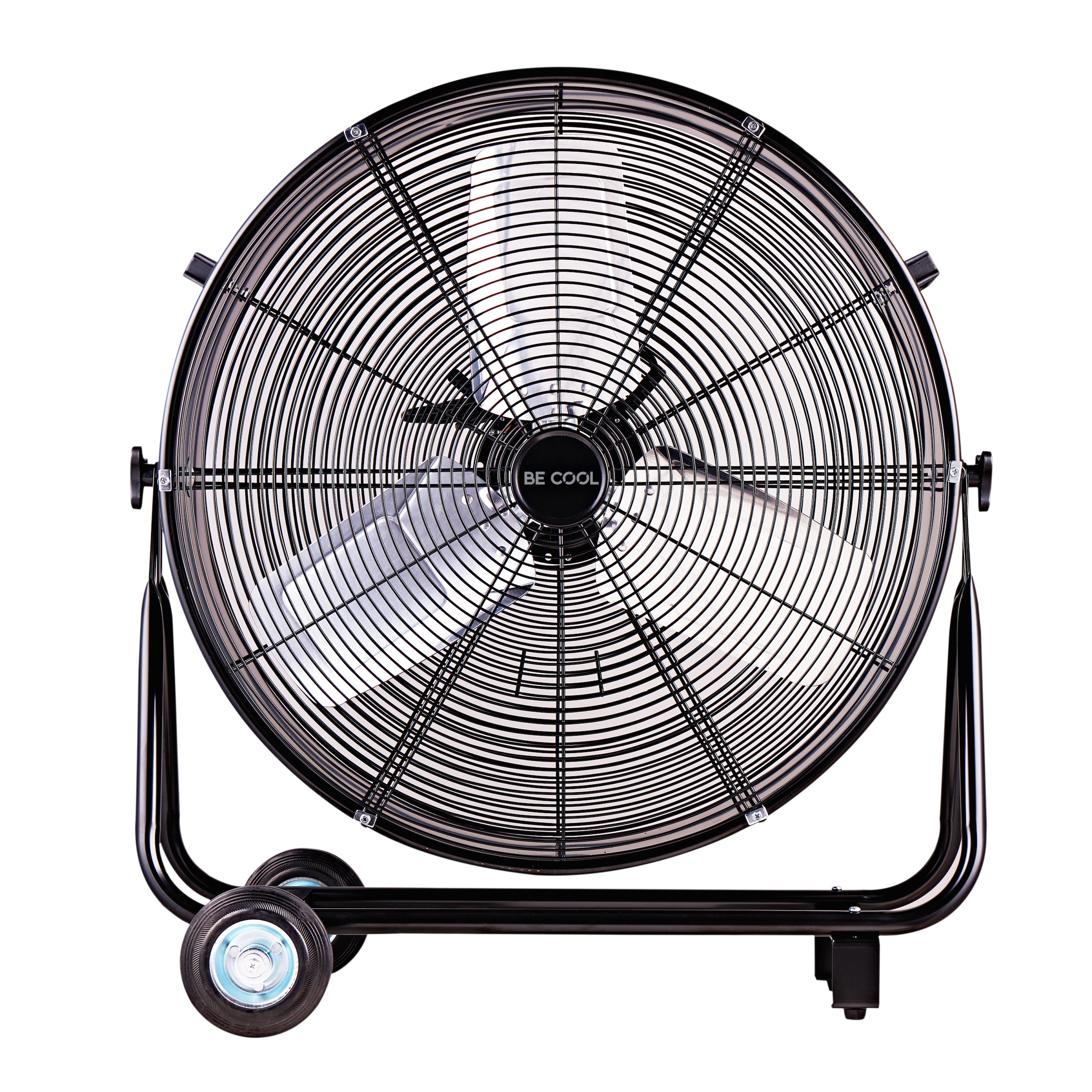 be cool Windmaschine »Industrie-Windmaschine 60cm BCIWM60CM schwarz«, fahrbarer Trommelventilator, Vollkupfermotor, Aluminium-Rotorblätter