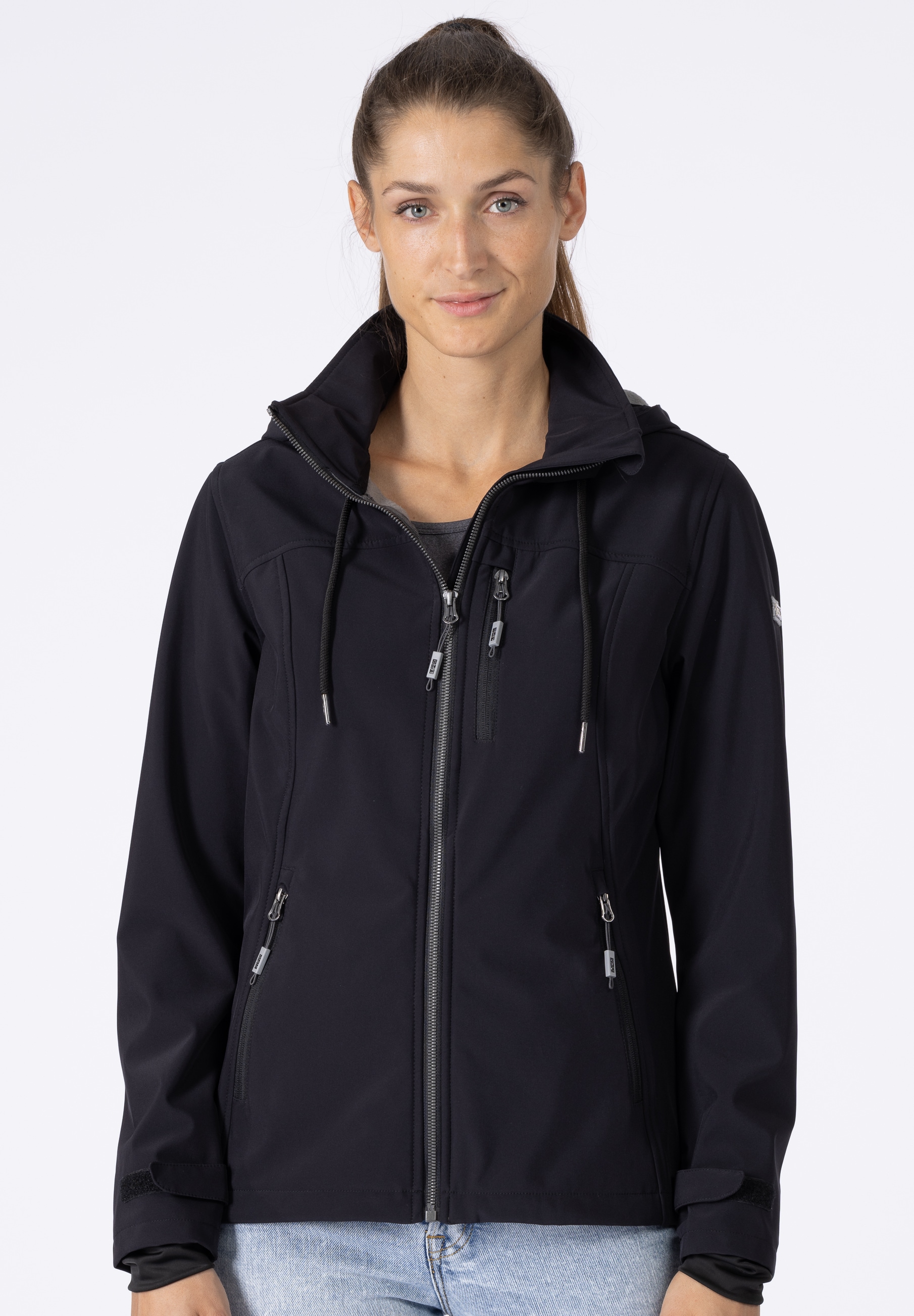 DEPROC Active Softshelljacke »DECORAH PEAK V WOMEN«, mit abnehmbarer Kapuze