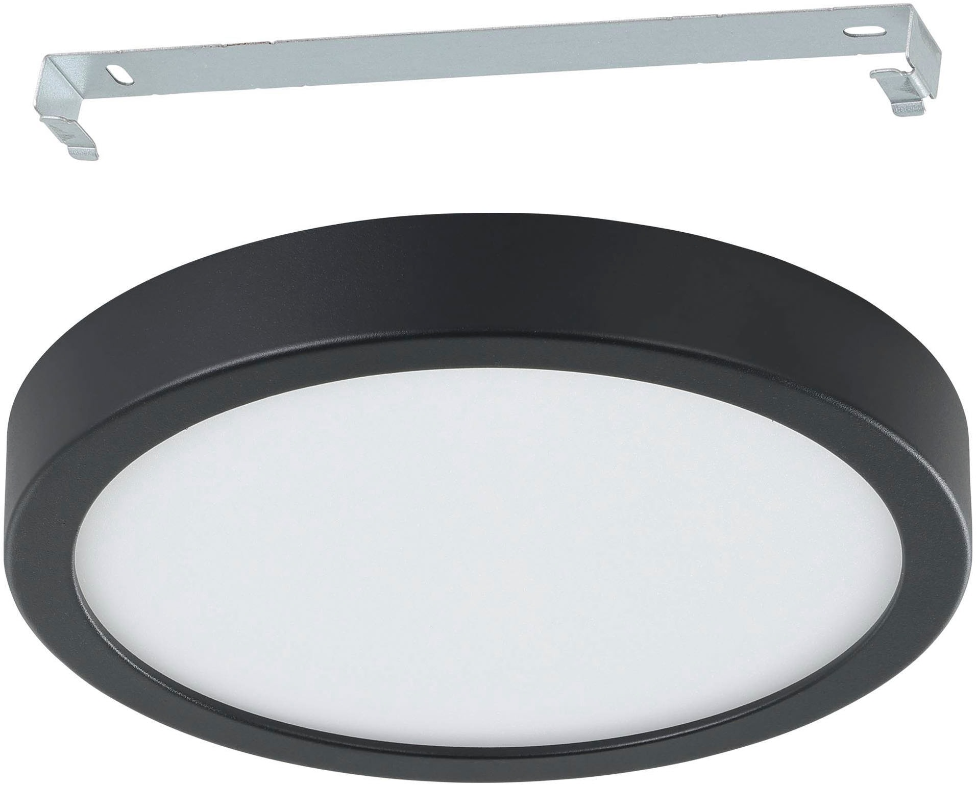 EGLO Aufbauleuchte »Fueva 5 Deckenlampe, Aufbaulampe, Metall und Kunststoff, Flurlampe« LED-Modul 1 Stk. Warmweiß Aufbauleuchte - H2,8 x Ø21 cm - schwarz - 17W inkl.