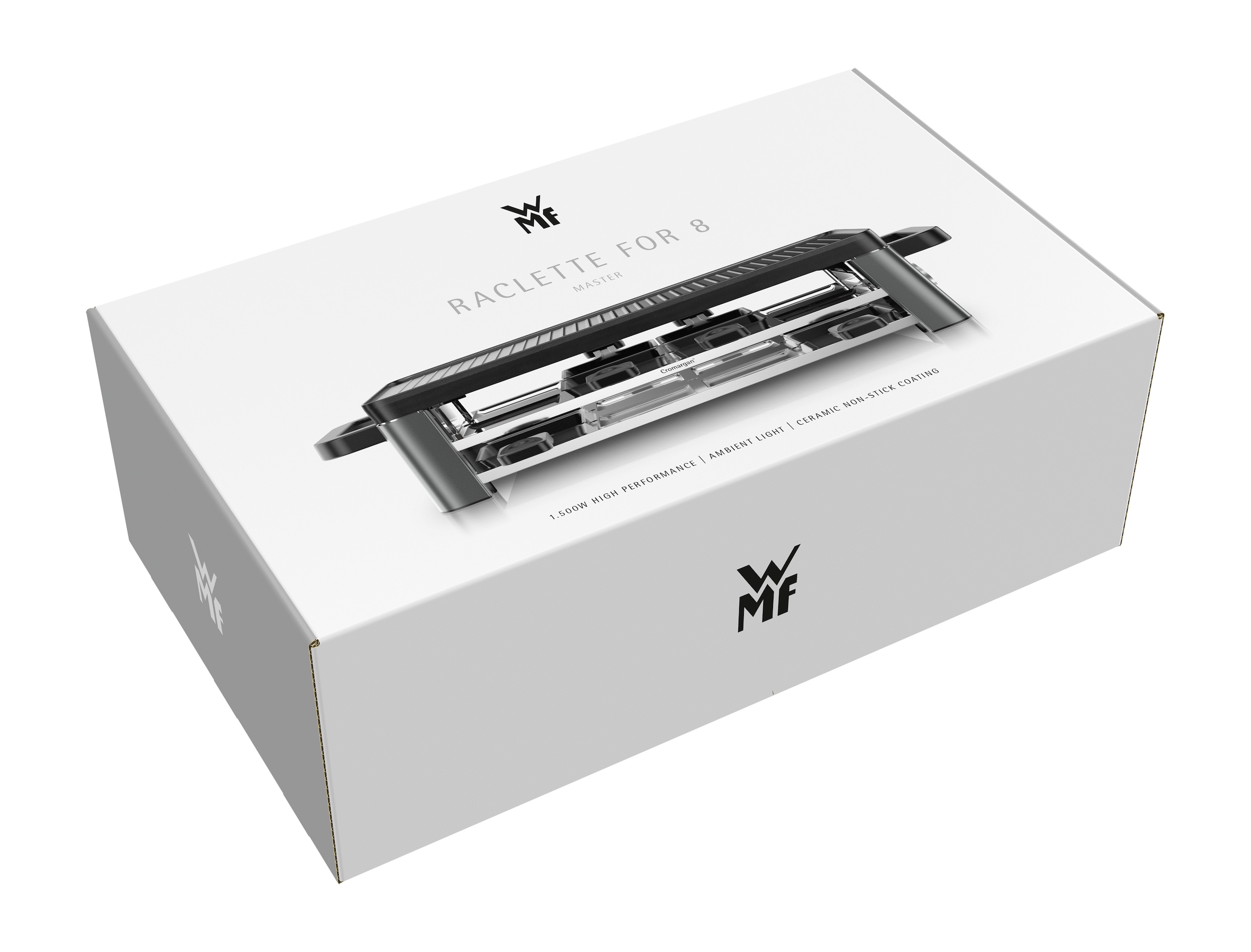 WMF Raclette »Master«, 8 St. Raclettepfännchen, 1500 W, indirekte LED-Beleuchtung, Keramikbeschichtung, 8 Pfännchen, 1500 W
