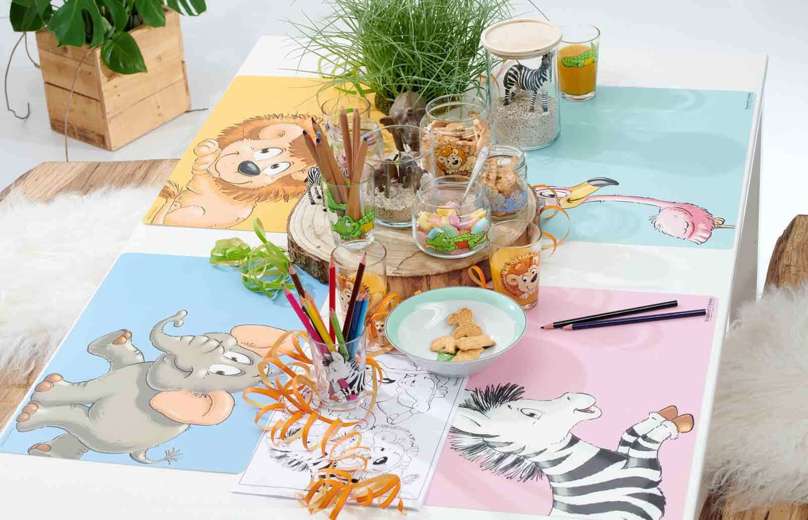 Ritzenhoff & Breker Platzset »Platzsets Happy Zoo 45 x 30 cm 5er Set bunt«