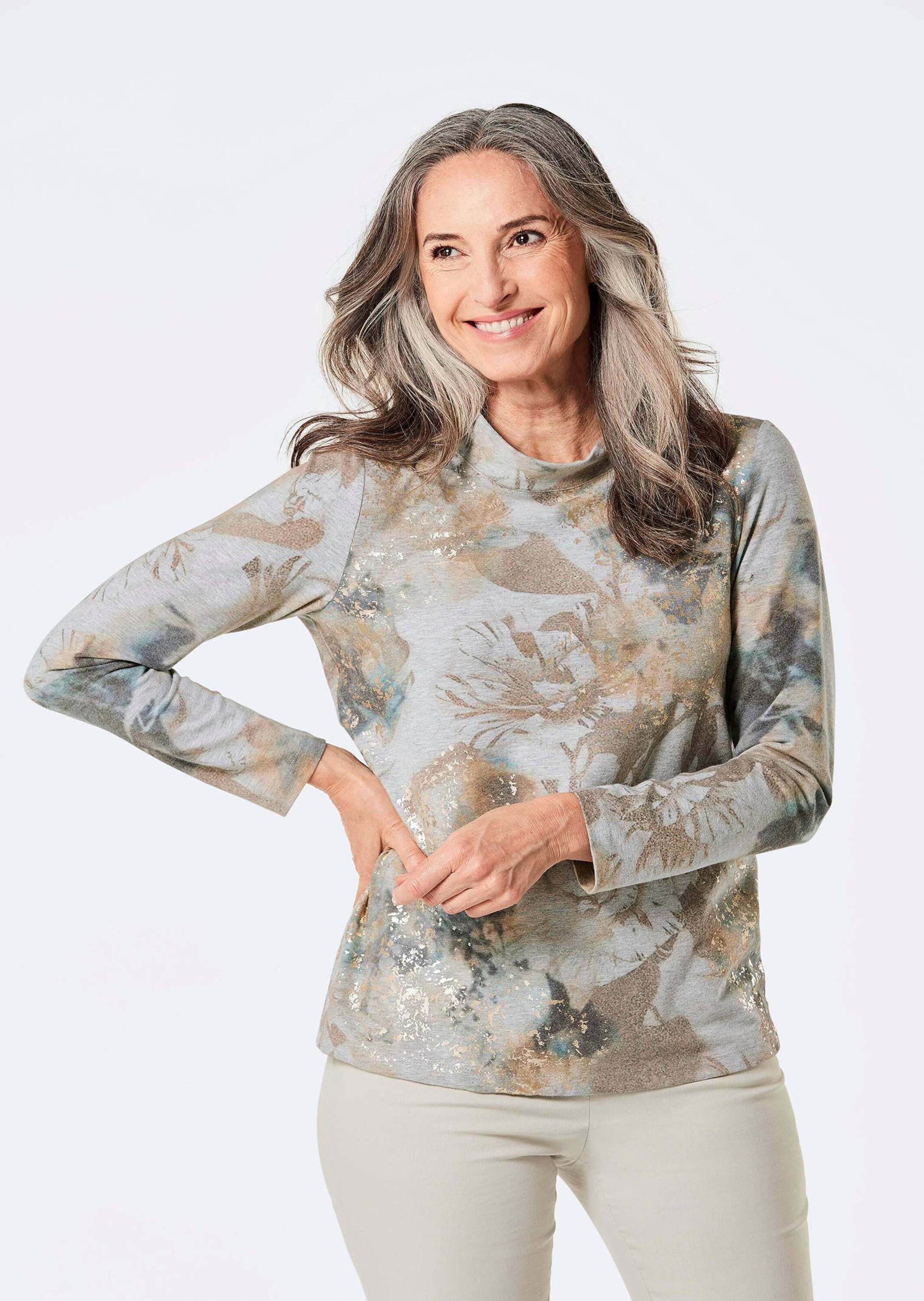 GOLDNER Kurzarmshirt »Kurzgröße Sweatshirt«