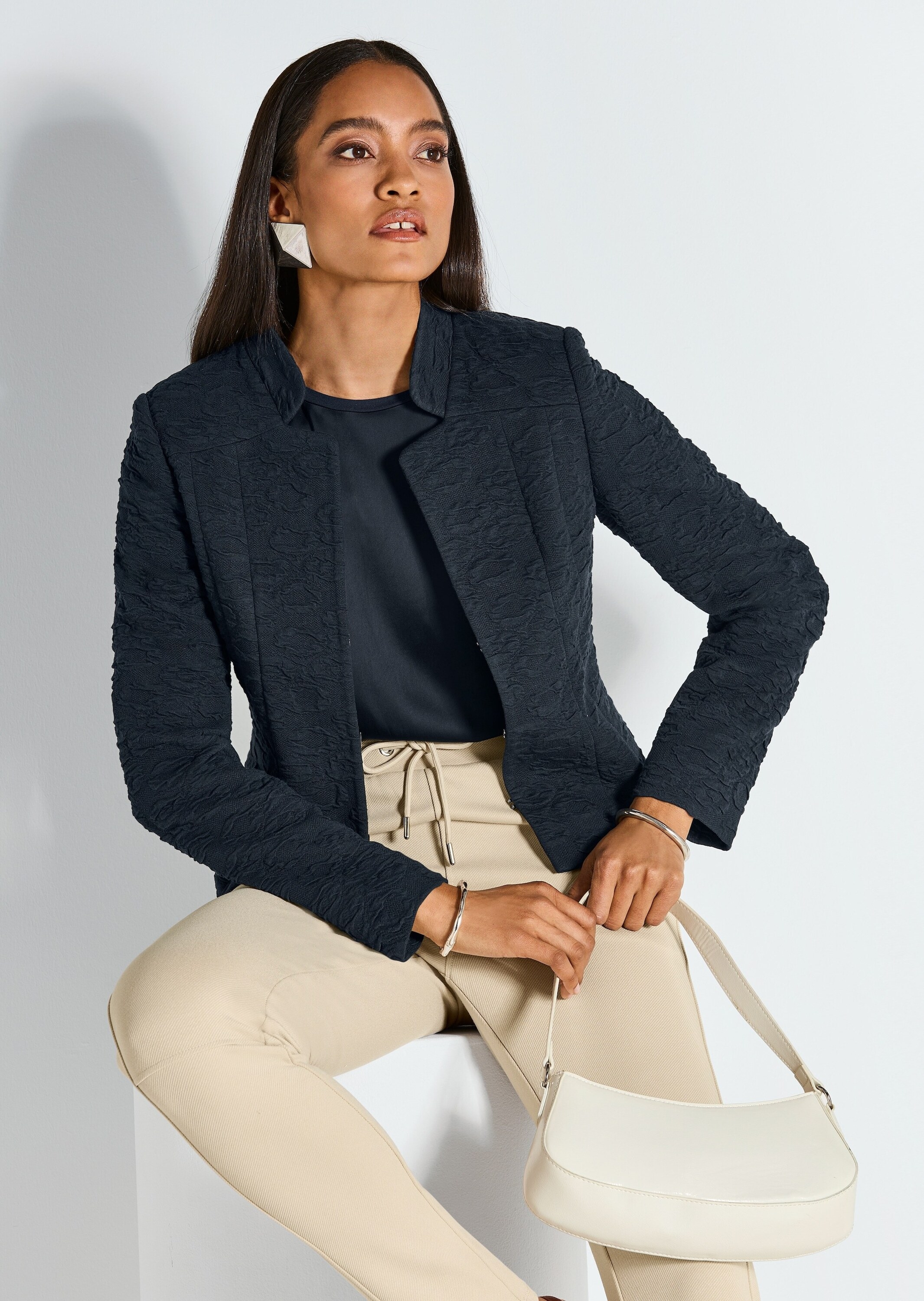MADELEINE Jackenblazer »Jerseyblazer Moderner Businessblazer mit Leo-Muster« Jersey Blazer, Leomuster