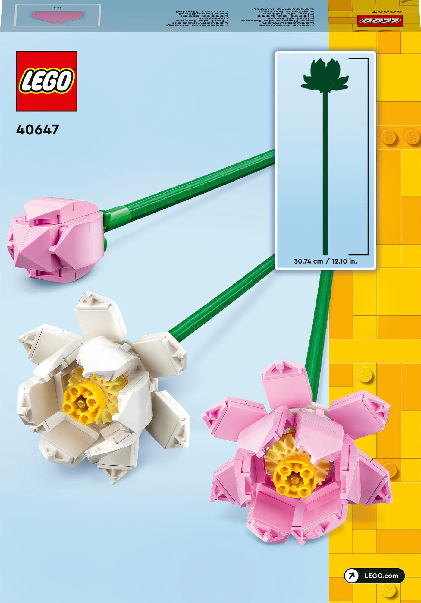 LEGO® Konstruktionsspielsteine »Lotusblumen (40647), Lego Botanicals«, (220 St.), Made in Europe