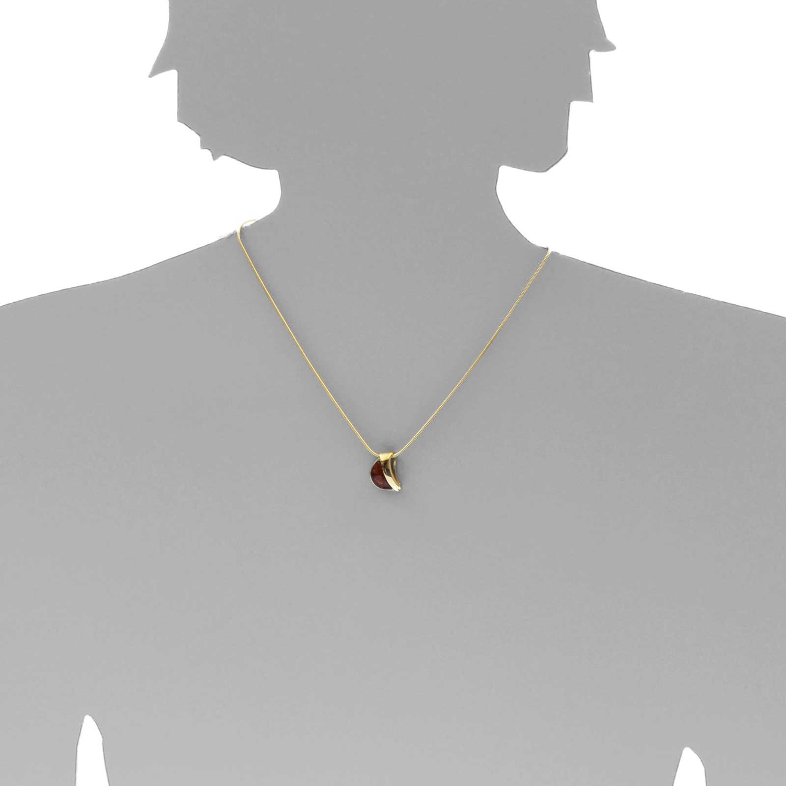 OSTSEE-SCHMUCK Kette mit Anhänger »- Gleiter-Lale - Silber 925/000, vergoldet - Bernstein«