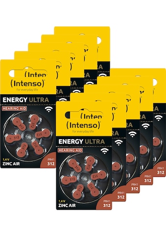 Knopfzelle »60er Pack PR41«, (60 St.), Hörgeräte Batterie