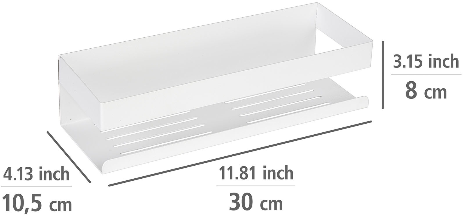 WENKO Badregal »Turbo-Loc® Genova« Wandregal aus hochwertigem Edelstahl, Befestigen ohne Bohren
