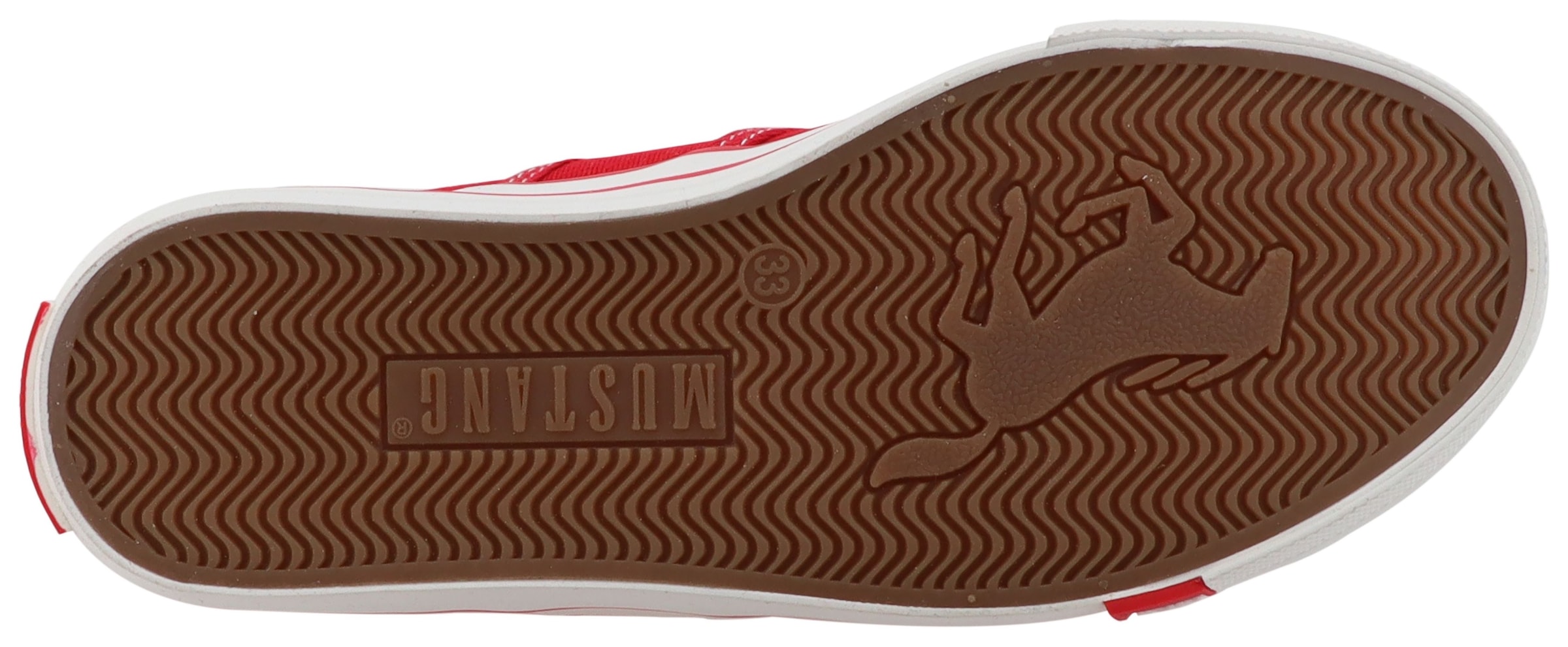 Mustang Shoes Sneaker »Gaspare«  Freizeitschuh, Halbschuh, Schnürschuh mit auffälliger Kontrastnaht