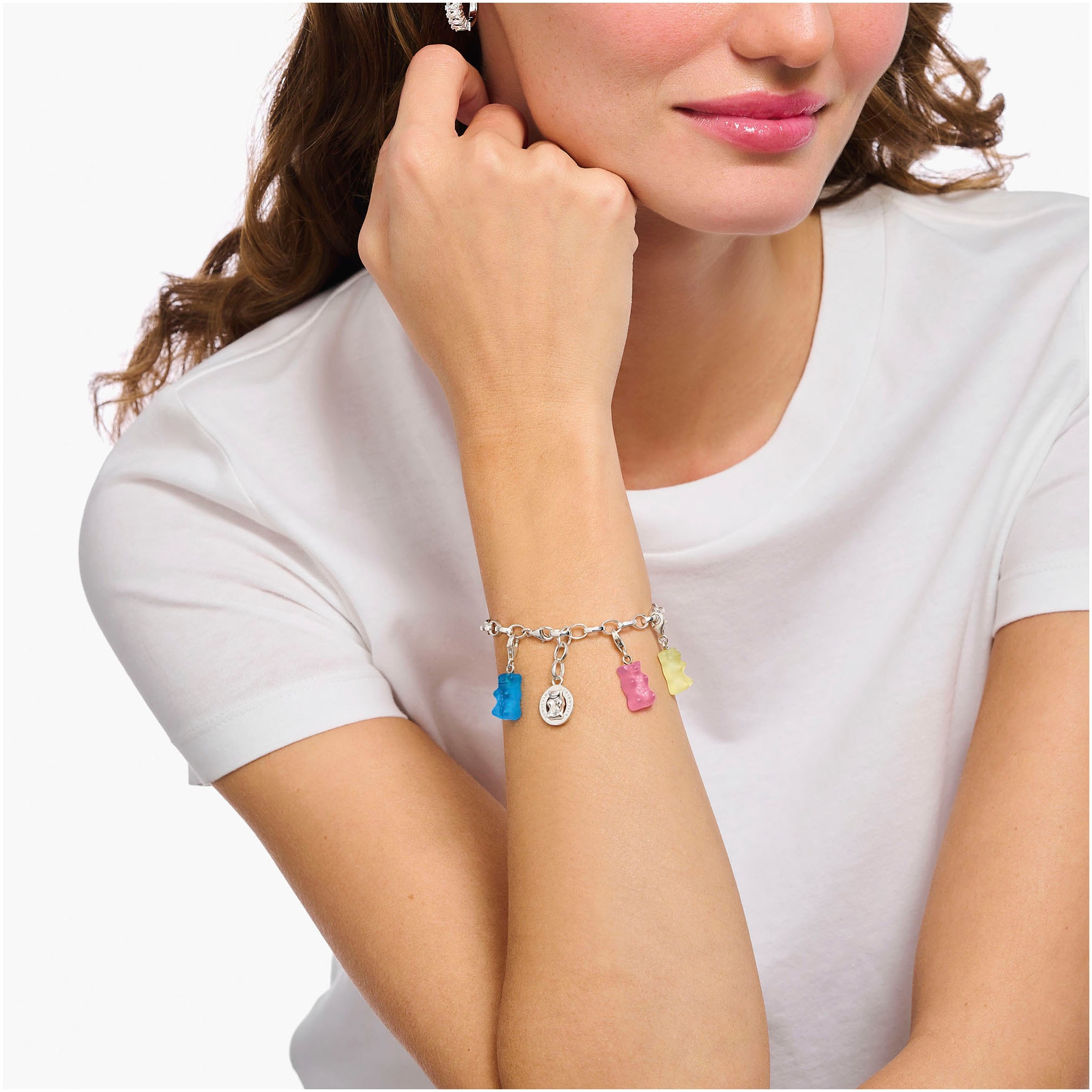 THOMAS SABO Charm-Einhänger »THOMAS SABO x HARIBO Schmuck: Charm«, mit Kristallglas