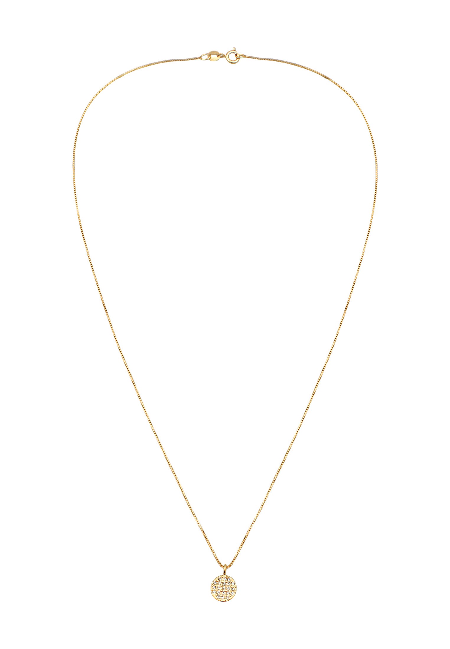 Elli Kette mit Anhänger »Halskette Kristalle Plättchen Anhänger 925 Silber«