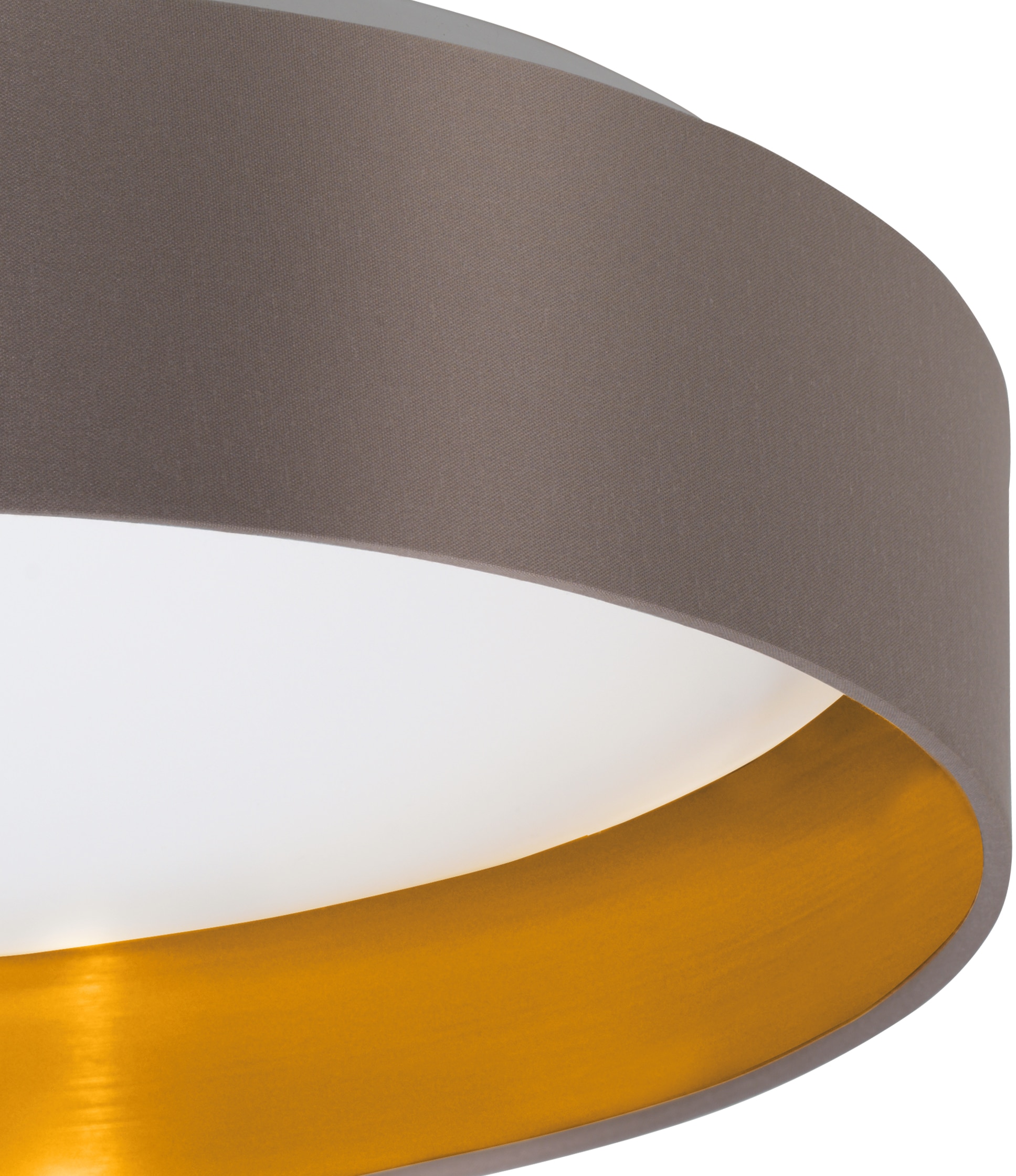 OTTO home LED Deckenleuchte »Merryn« LED-Modul 1 Stk. Neutralweiß | Warmweiß Deckenlampe Ø38 x H9 cm mit Textil-/Stoffschirm, CCT, Fernbedienung