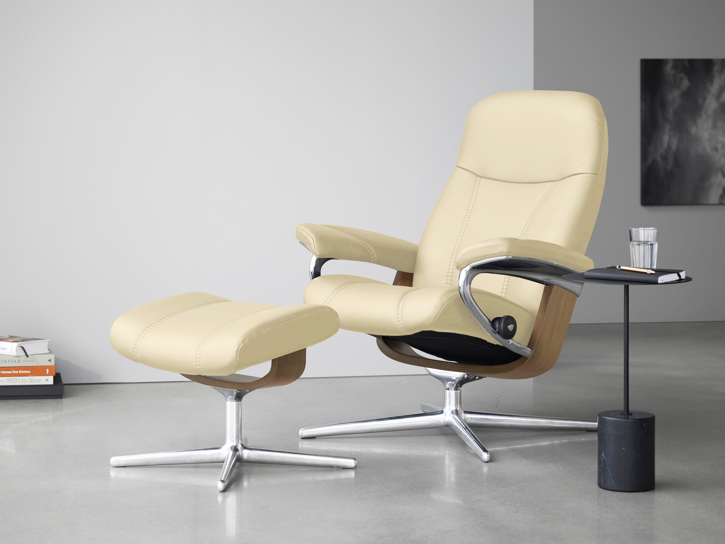 Stressless® Relaxsessel »Consul«, mit Cross Base, Größe S, M & L, Holzakzent Eiche