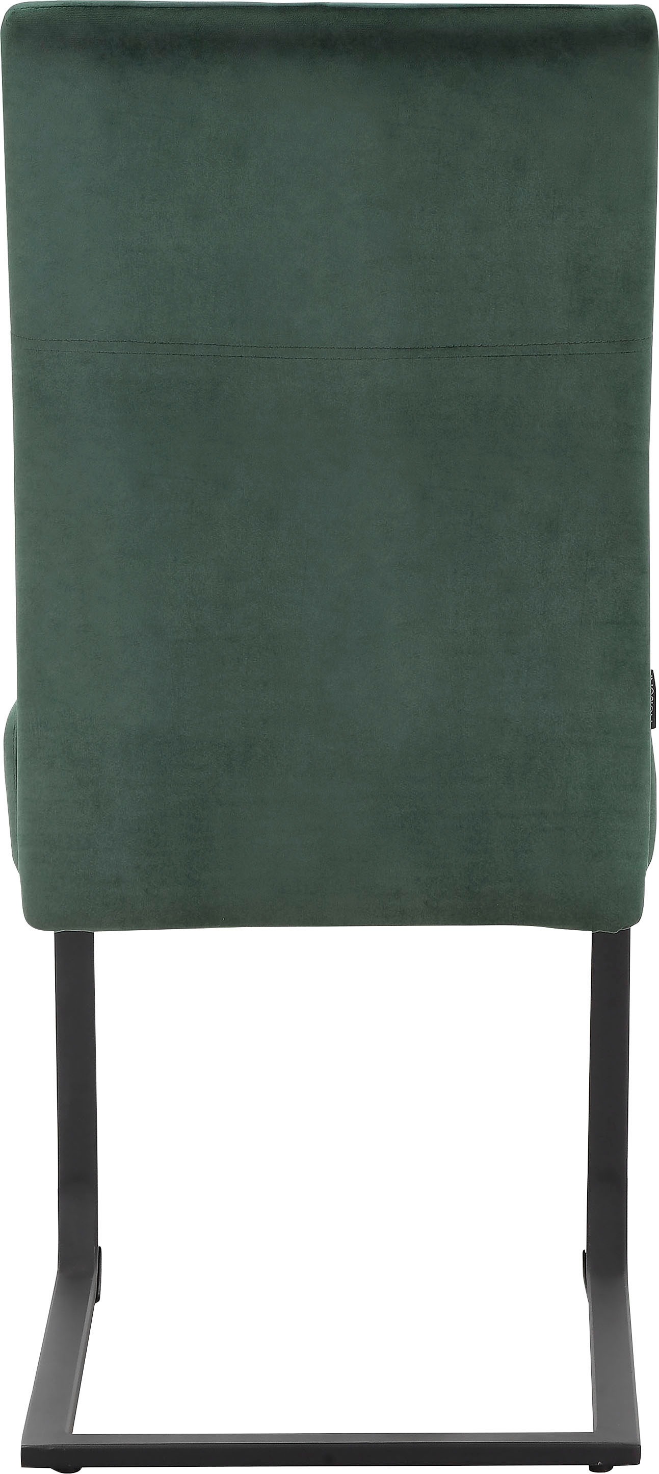 INOSIGN Esszimmerstuhl »Bjarka«, 2 St., Veloursstoff, Sitz und Rücken gepolstert, Gestell aus Metall, Sitzhöhe 48,5 cm