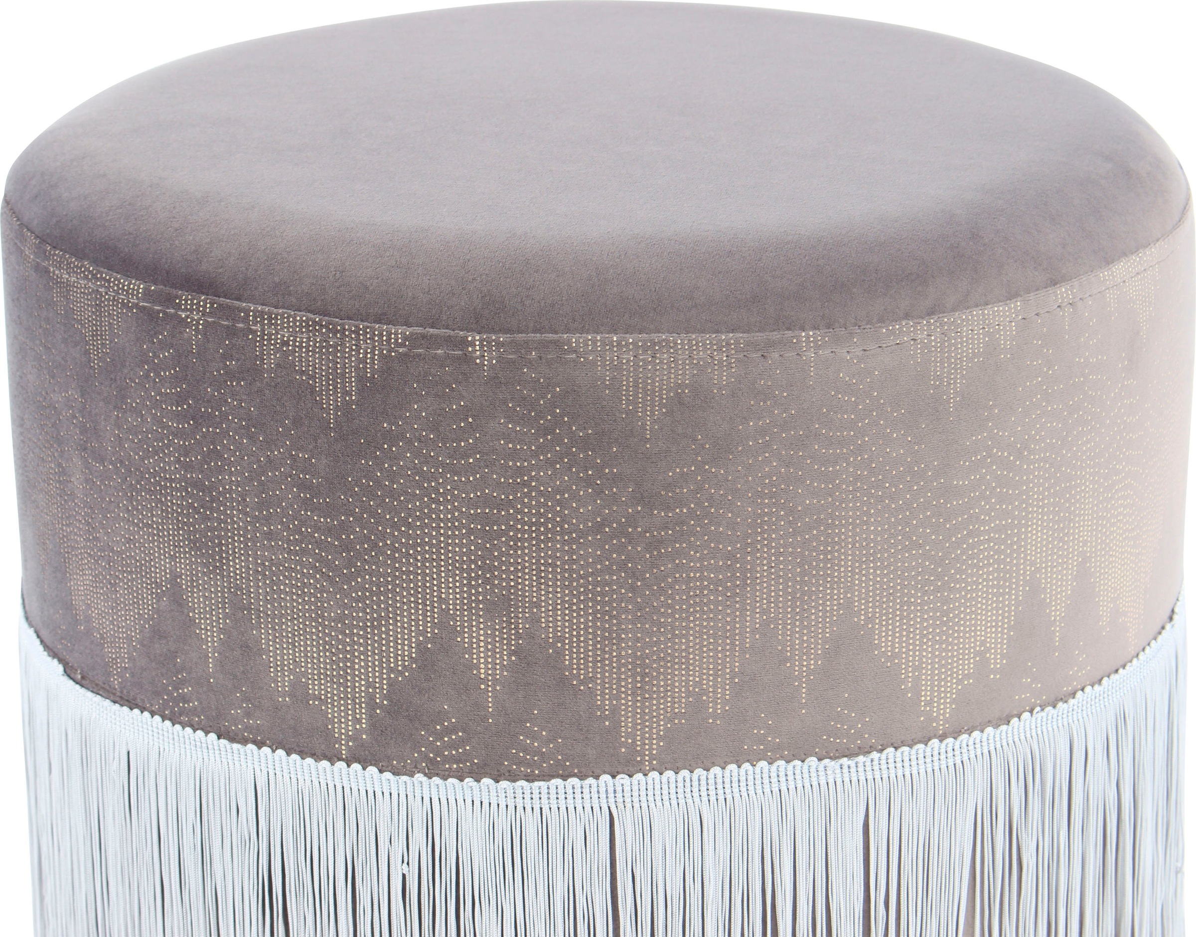 Kayoom Sitzhocker »Hocker Cleopatra 825, mit samtigem Bezug«, (1 St.), verziert, orientalisches Design, modern gestaltet