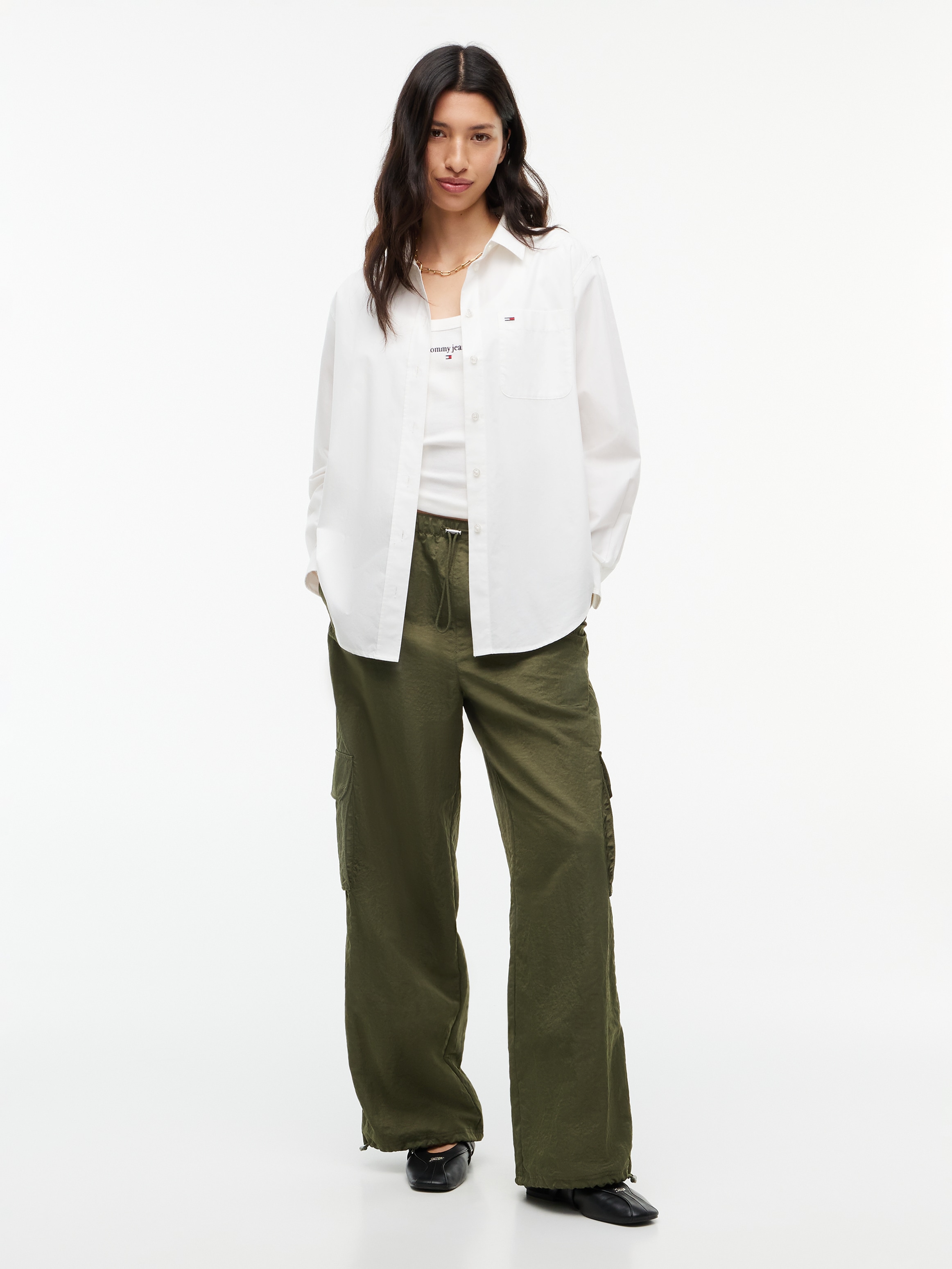 Tommy Jeans Langarmbluse »TJW RLX ESSENTIAL SHIRT« Baumwolle,  relaxed fit