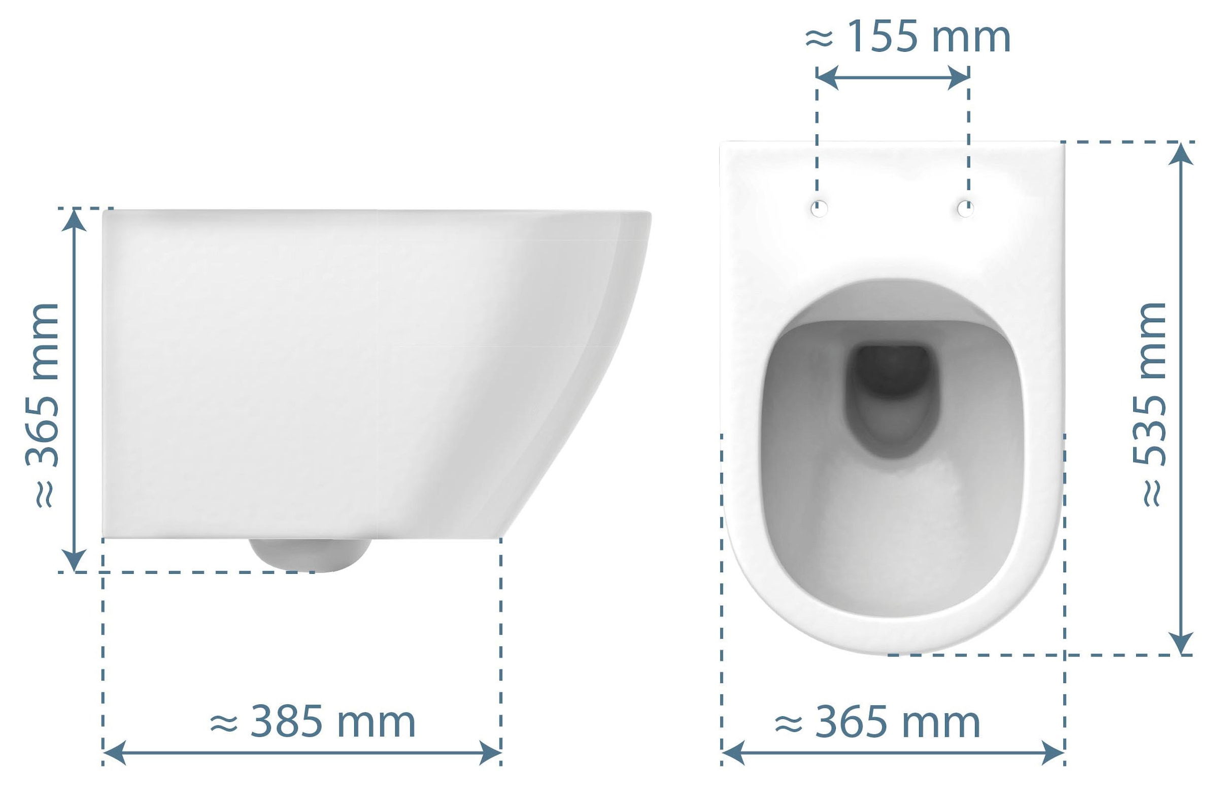 Schütte Tiefspül-WC »TASSONI BOWL«, spülrandlos, pflegeleicht