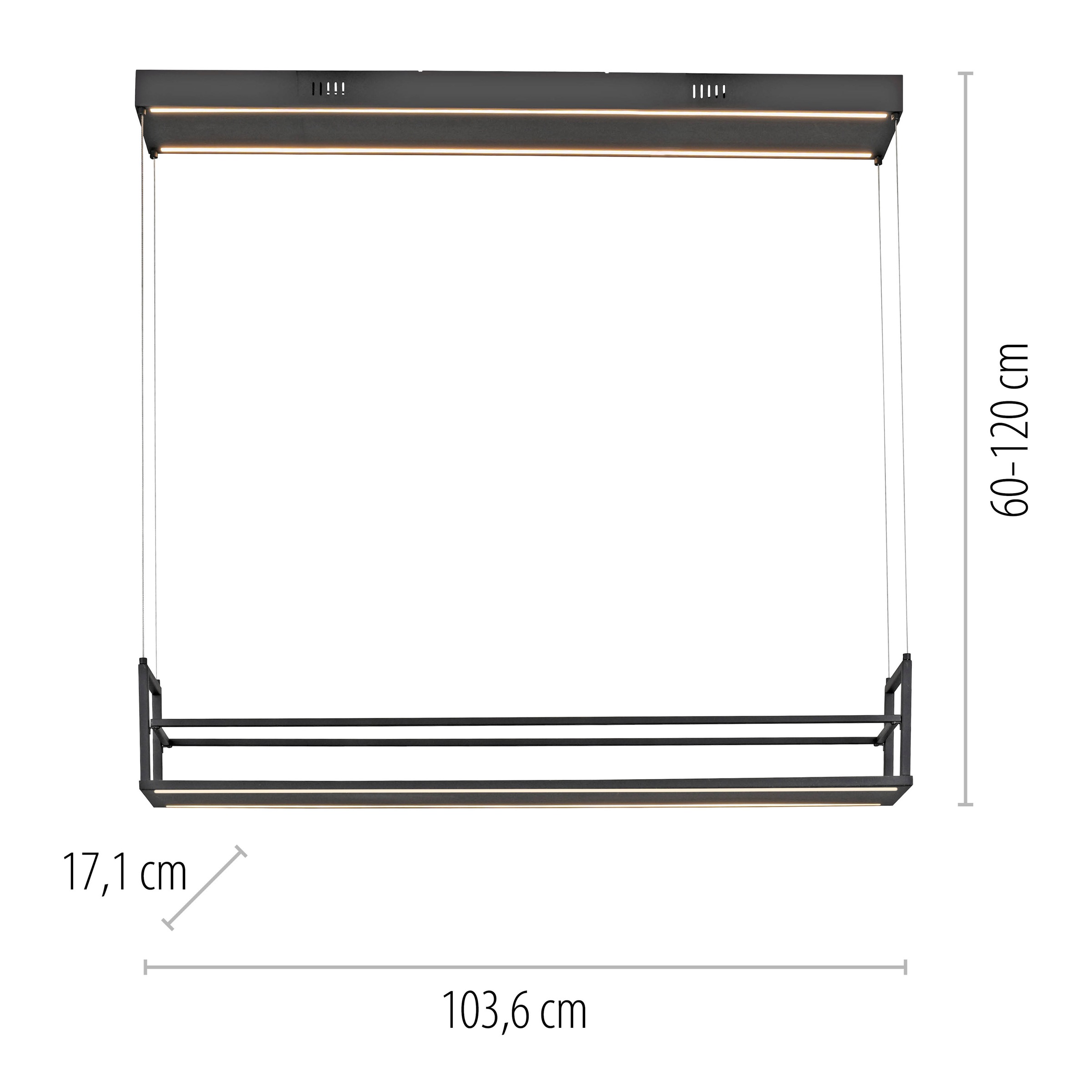 JUST LIGHT LED Deckenleuchte »SONTURA« LED-Board 1 Stk. Warmweiß Getrennt schaltbar, Memoryfunktion
