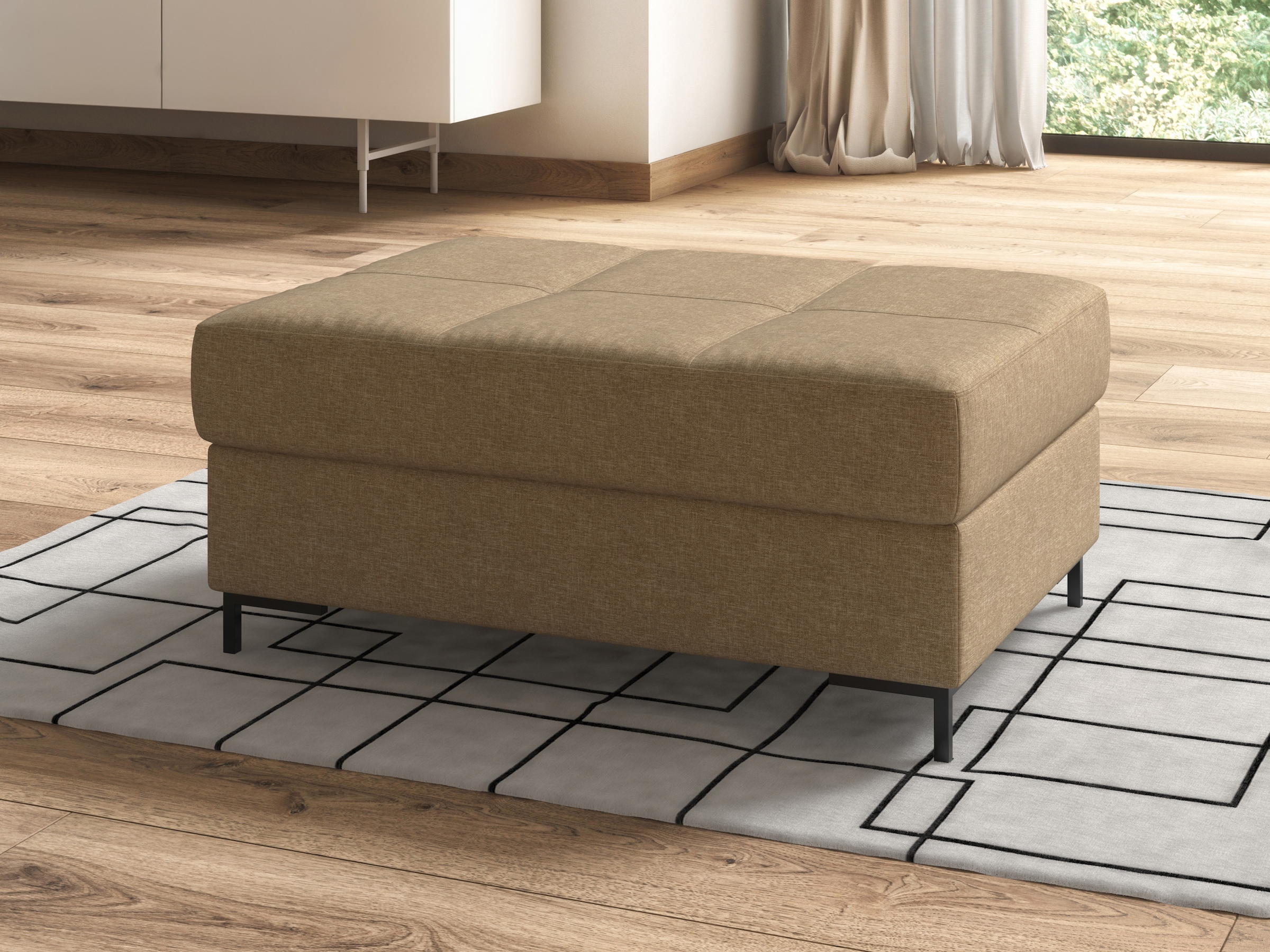 DOMO collection Polsterhocker »Capelo«, inklusive Federkern