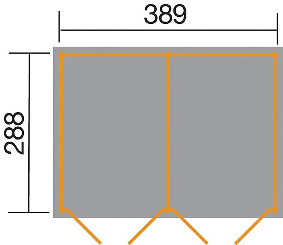weka Gerätehaus »"Lagerhaus 607 Variante 3" aus kesseldruckimprägnierten Nadelholz«, Wände mit 2x20 mm Deckelschalung