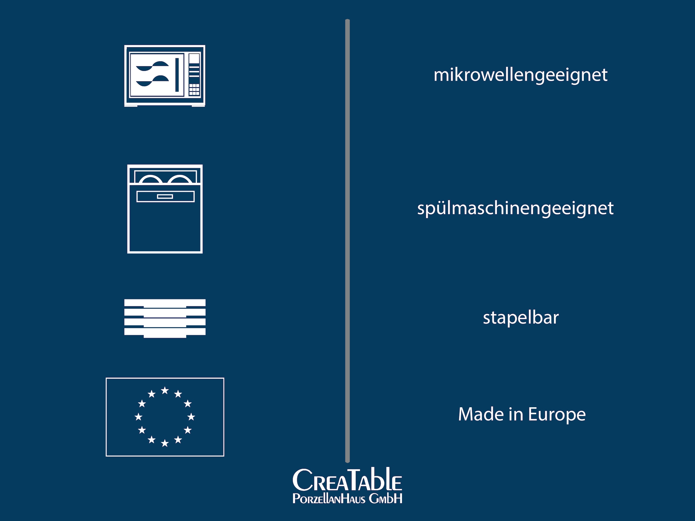 CreaTable Pizzateller »Milano Pizza, Teller Set, 4-tlg.« Italienische Eleganz, Vielseitig einsetzbar