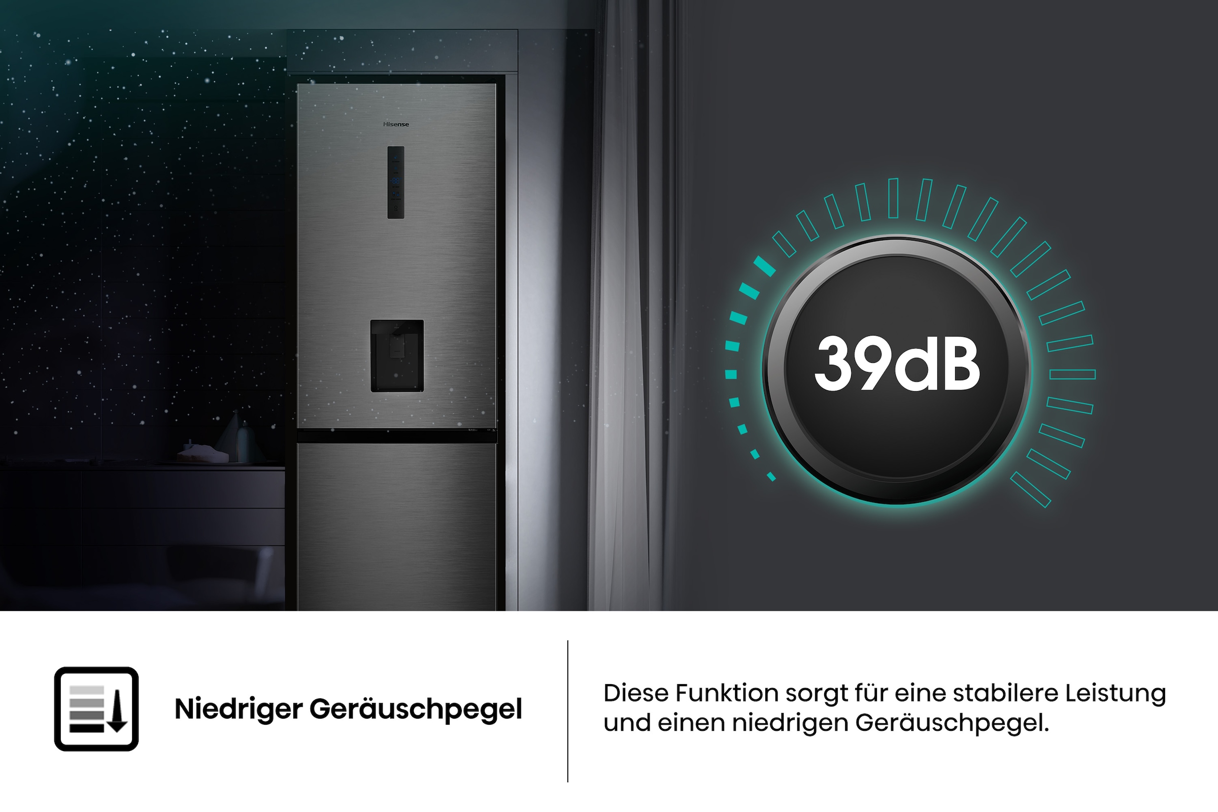 Hisense Kühl-/Gefrierkombination »RB3N300NMCC«, Wasserspender mit Tank